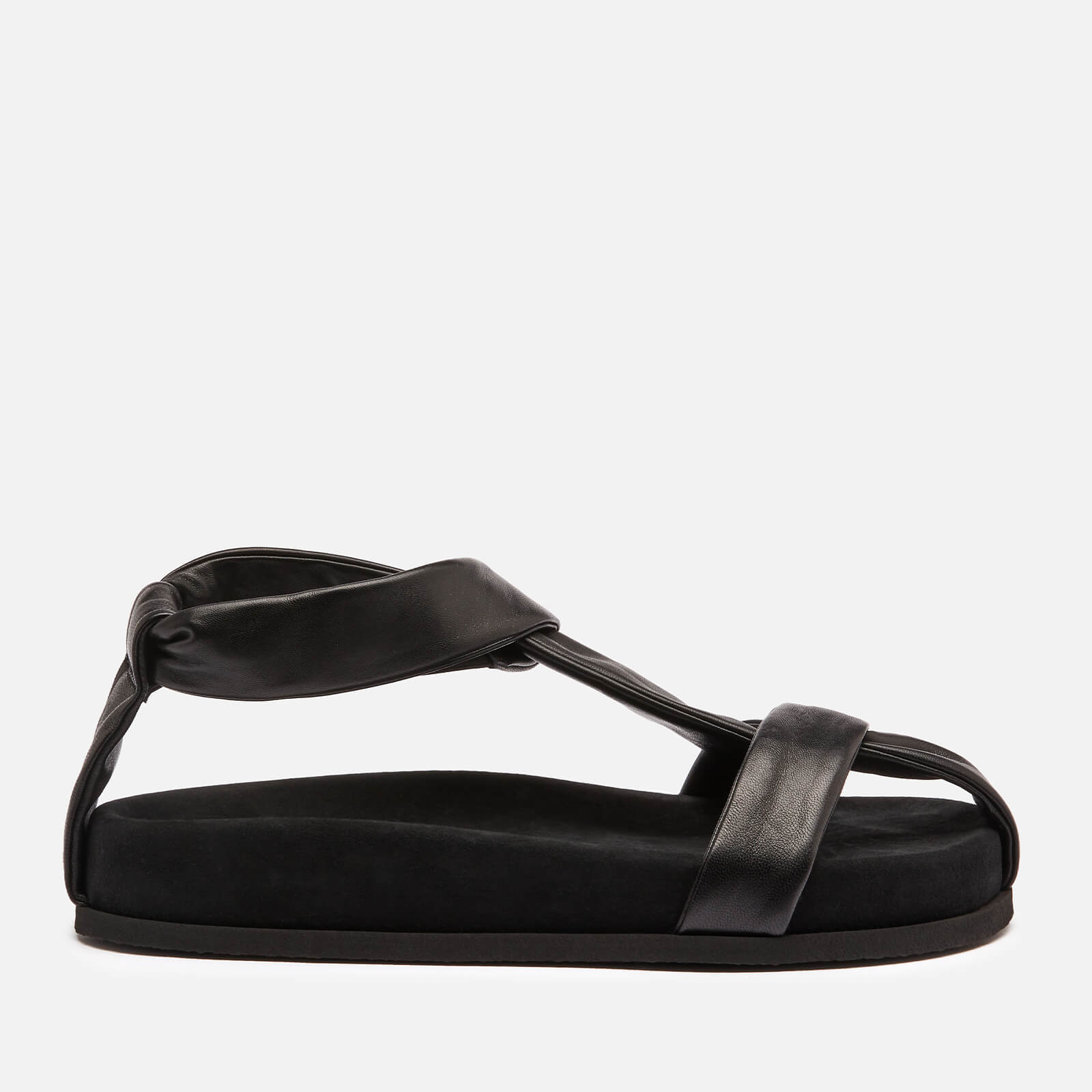 Neous Women's Proxima Leather Flat Sandals - Black - UK 4