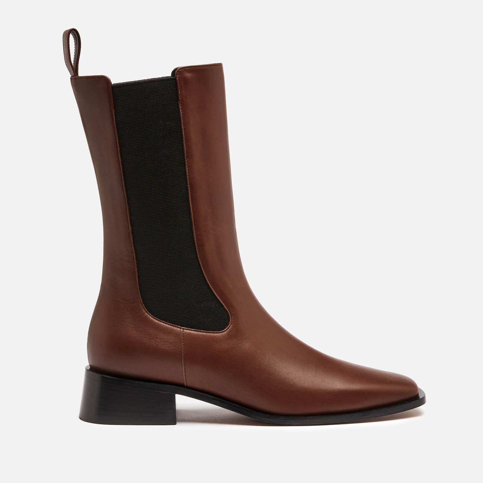 Neous Women's Pros Leather Mid Calf Chelsea Boots - Chocolate - UK 5