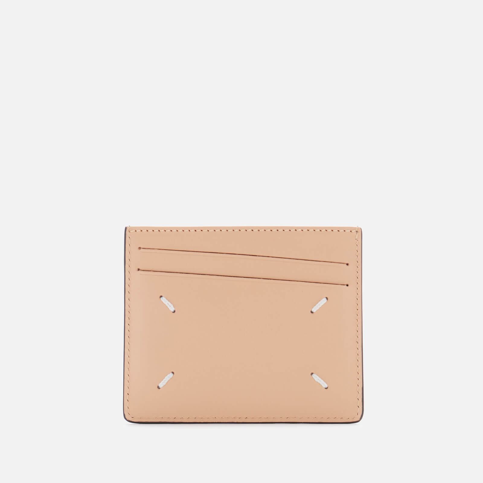 MAISON MARGIELA TWO-TONE LEATHER CARDHOLDER | Men's | OS | Beige,Black