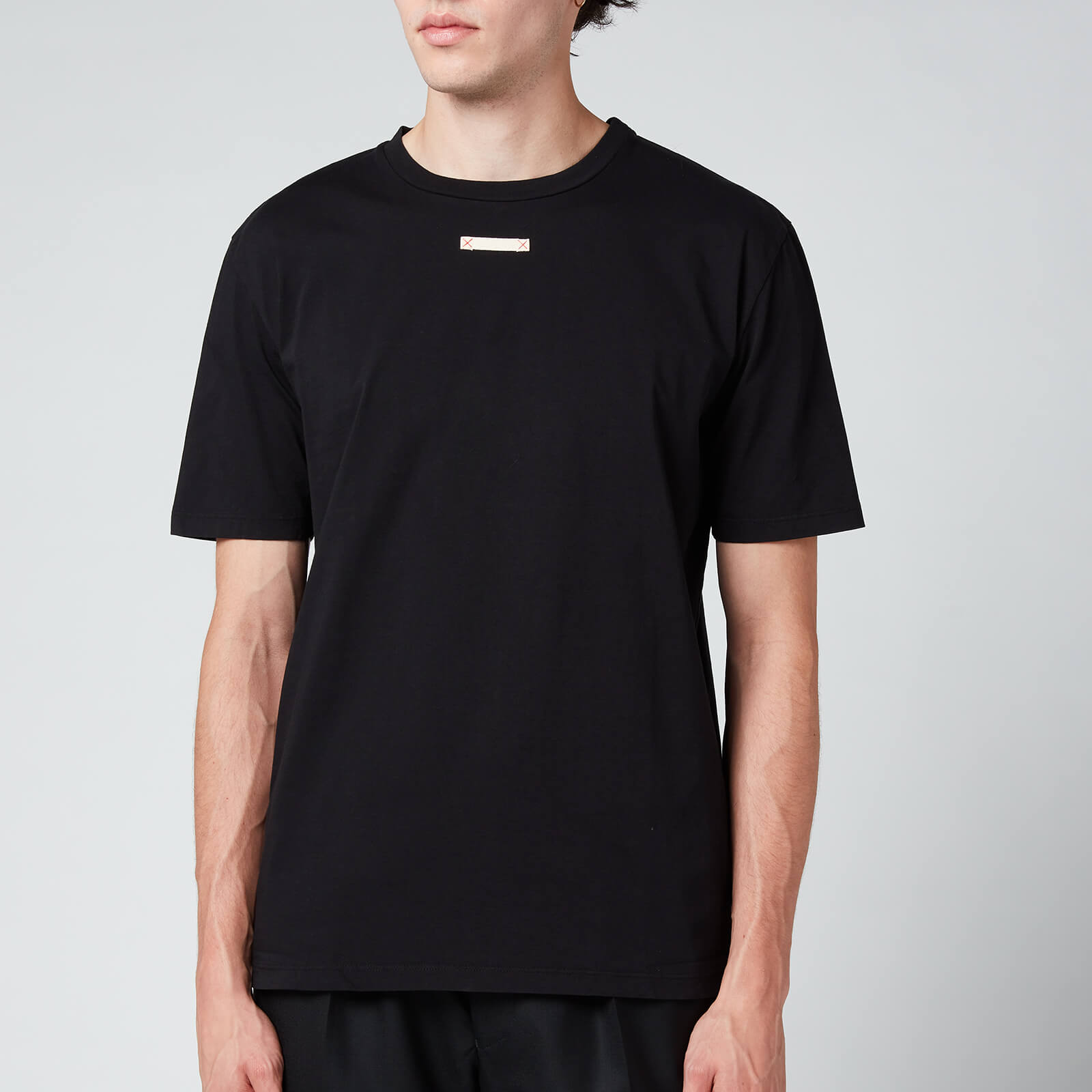 Maison Margiela Men's Chest Tab T-Shirt - Black - 48/M
