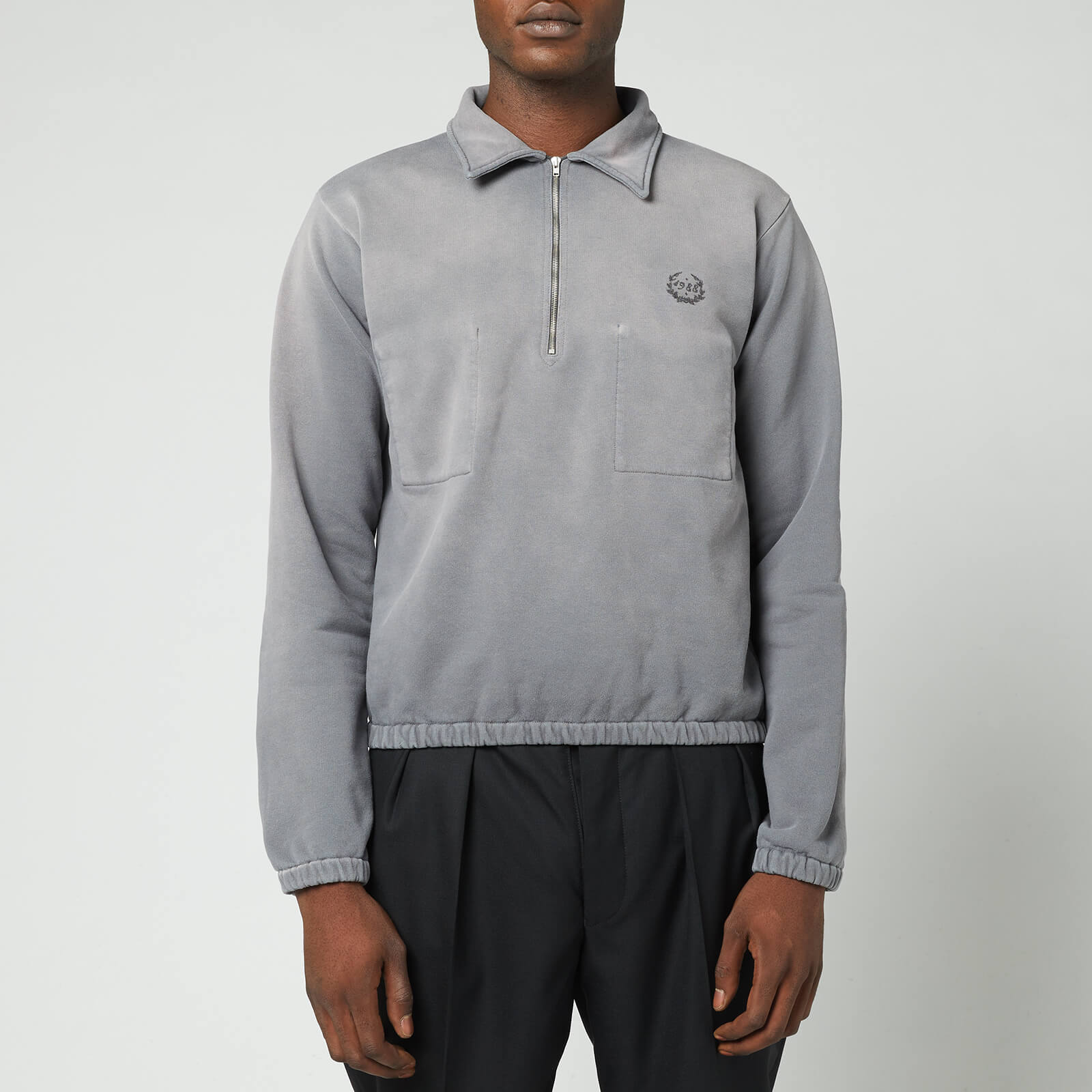 Maison Margiela Men's Half Zip Sweatshirt - Storm - 46/S
