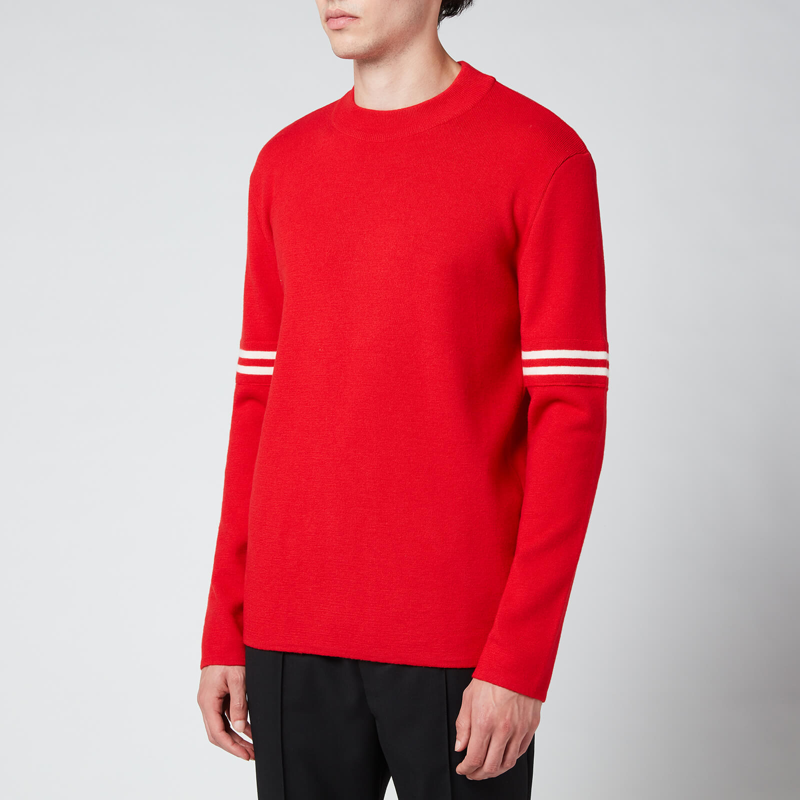 Maison Margiela Men's Crew Neck Knitted Sweatshirt - Red/White - S