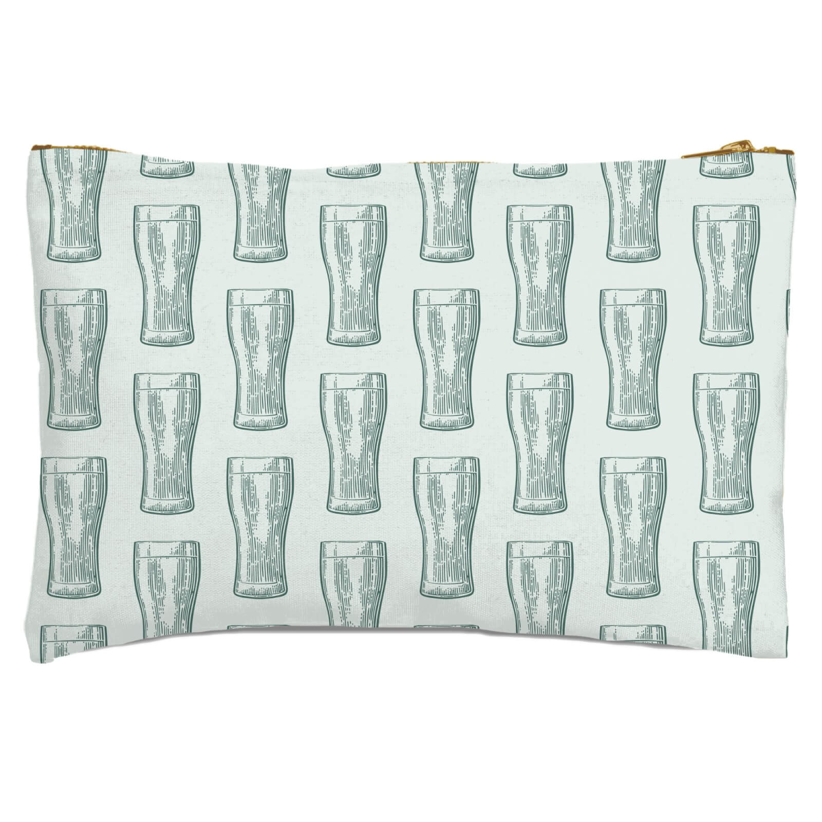 Beer Glass Pattern Zipped Pouch