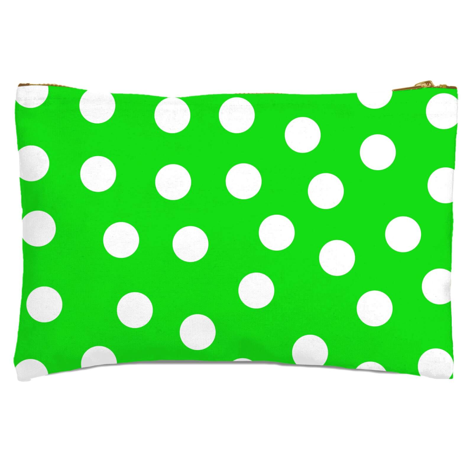 Green Polka Dots Zipped Pouch