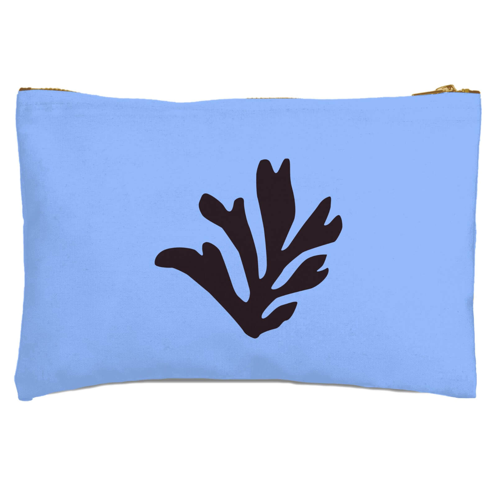 Black Leaf Zipped Pouch
