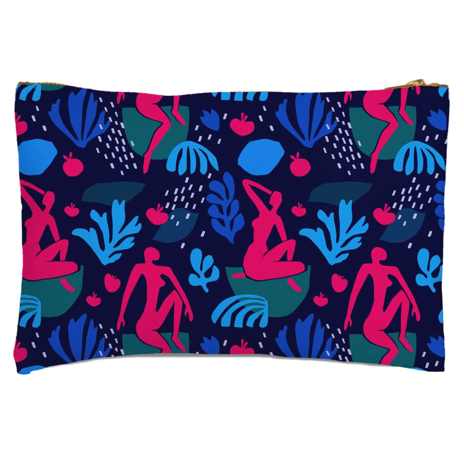 Silhouete And Leaves Zipped Pouch