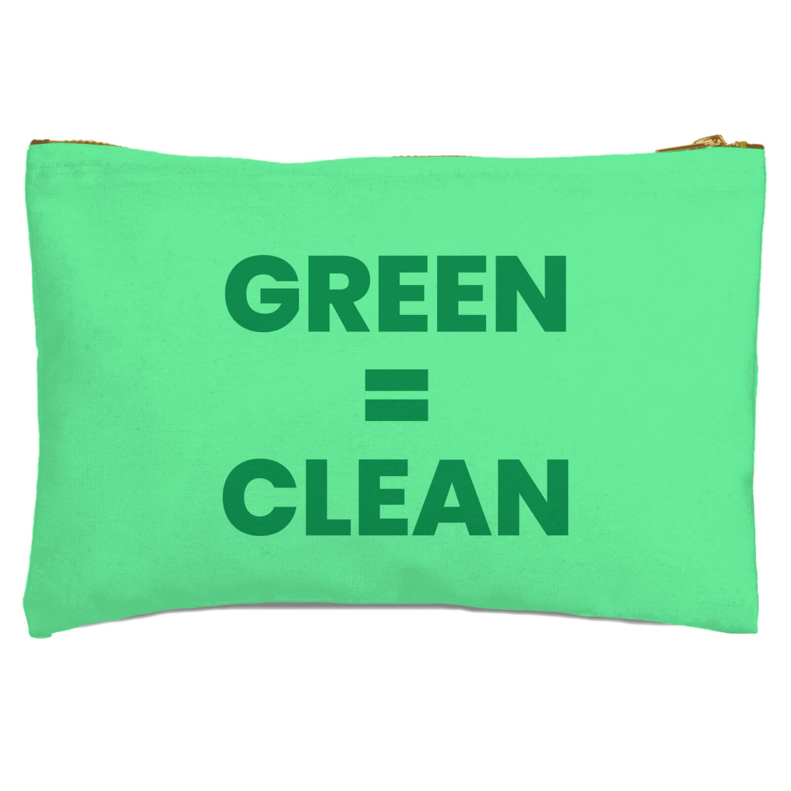 Green = Clean Zipped Pouch