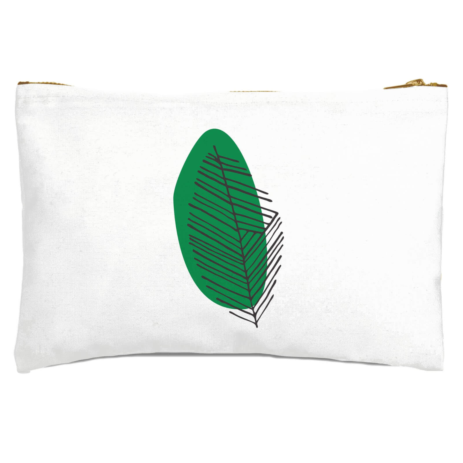 Slanted Leaf Zipped Pouch