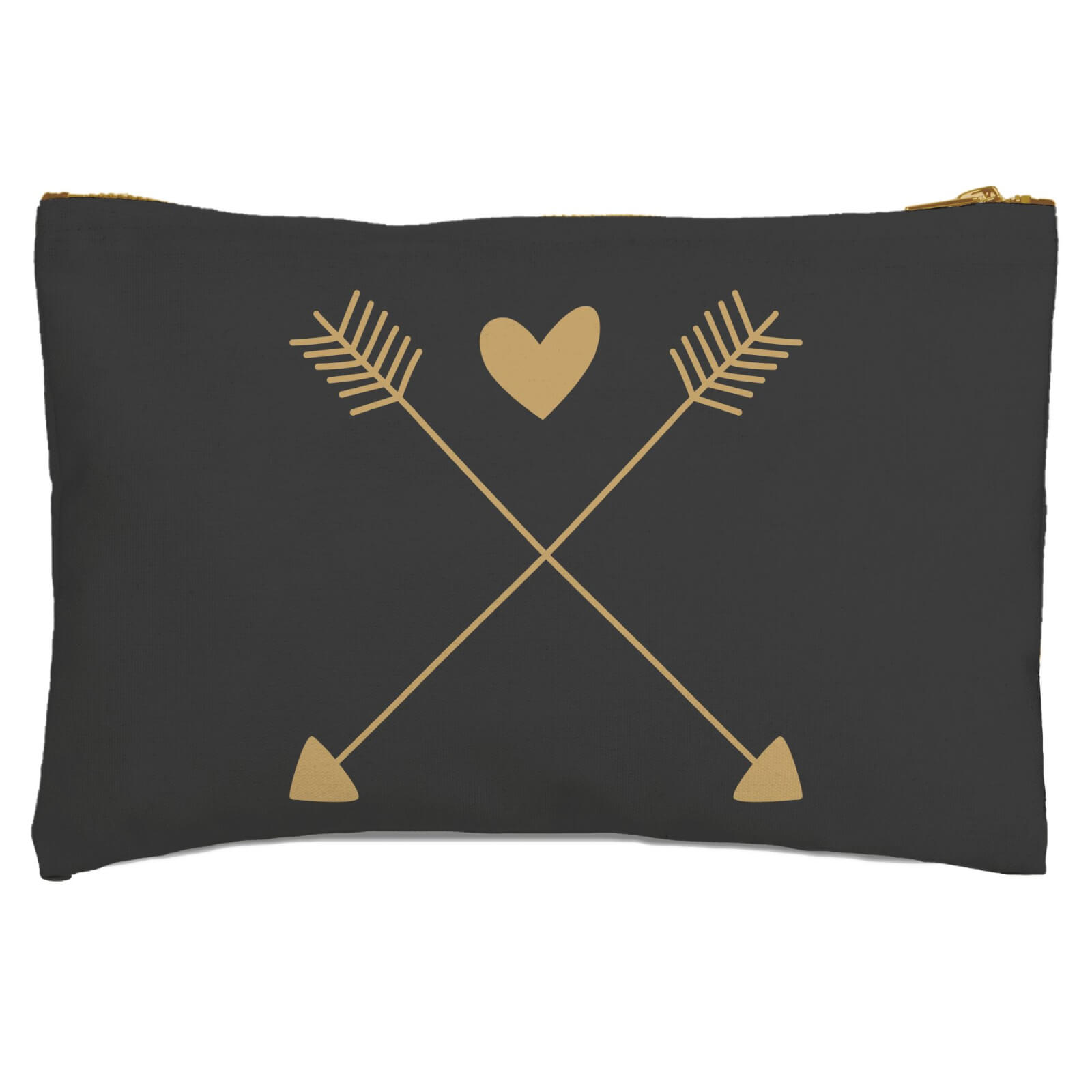 Hearts And Arrows Zipped Pouch