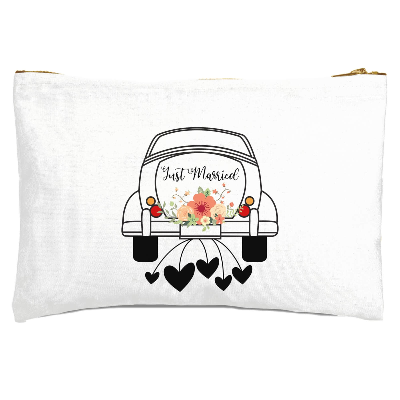 Just Married Car Zipped Pouch