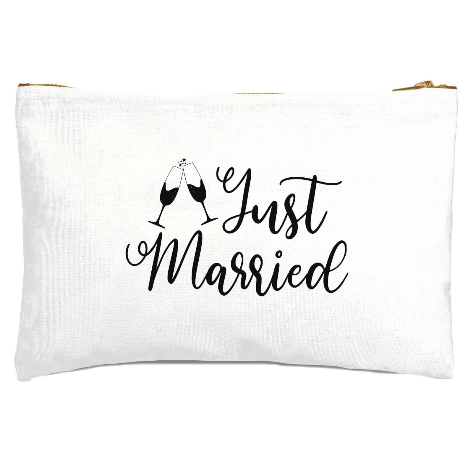 Just Married Signature Zipped Pouch