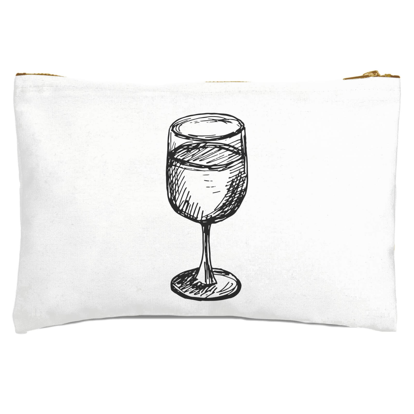 Wine Glass Zipped Pouch