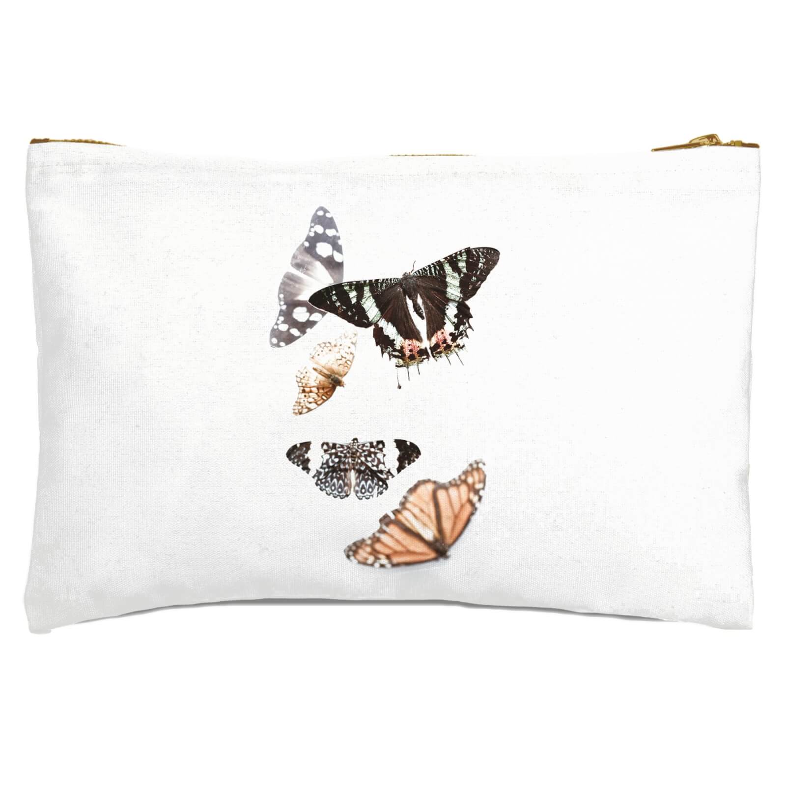 Isolated Butterflies Zipped Pouch