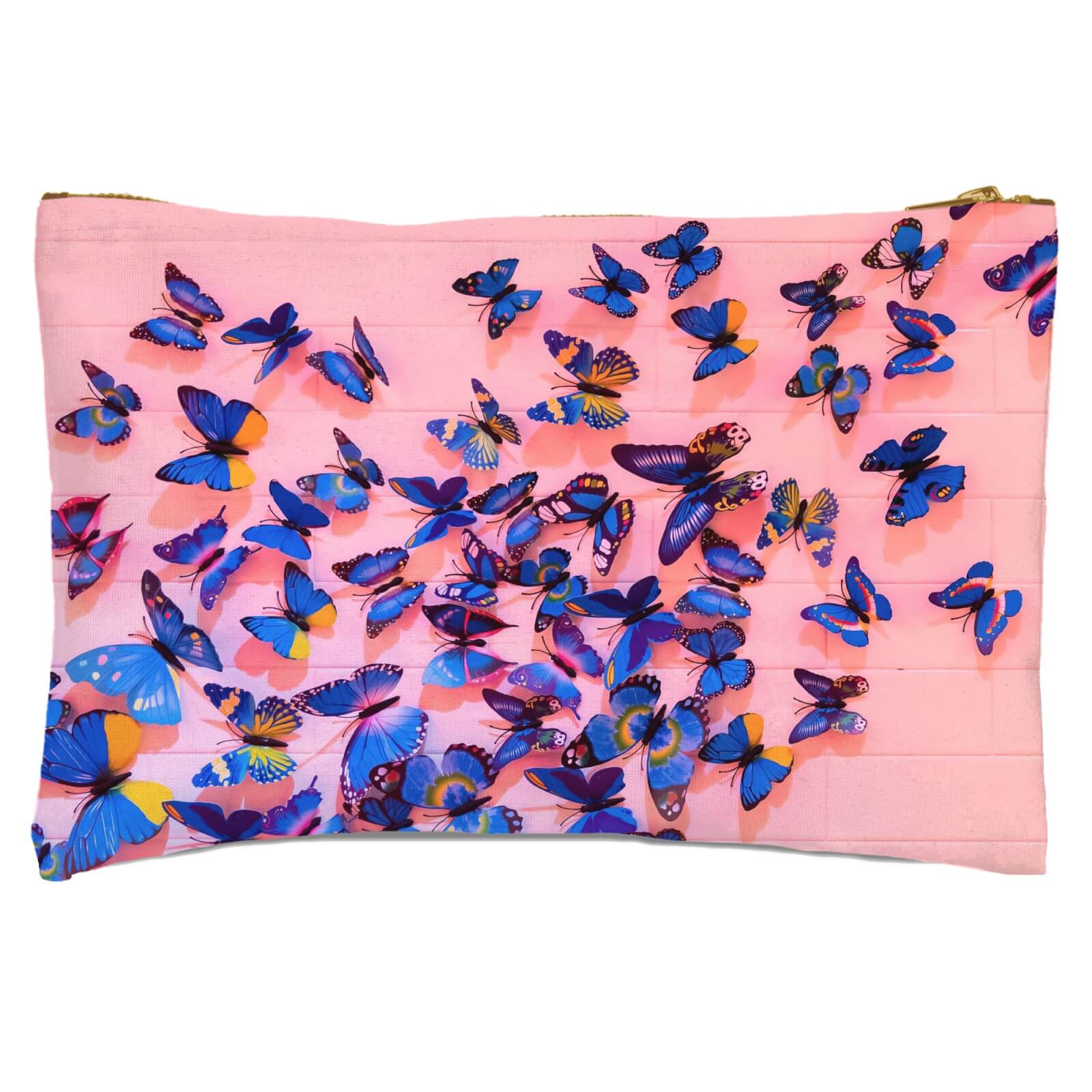 Girly Butterfly Crowd Zipped Pouch