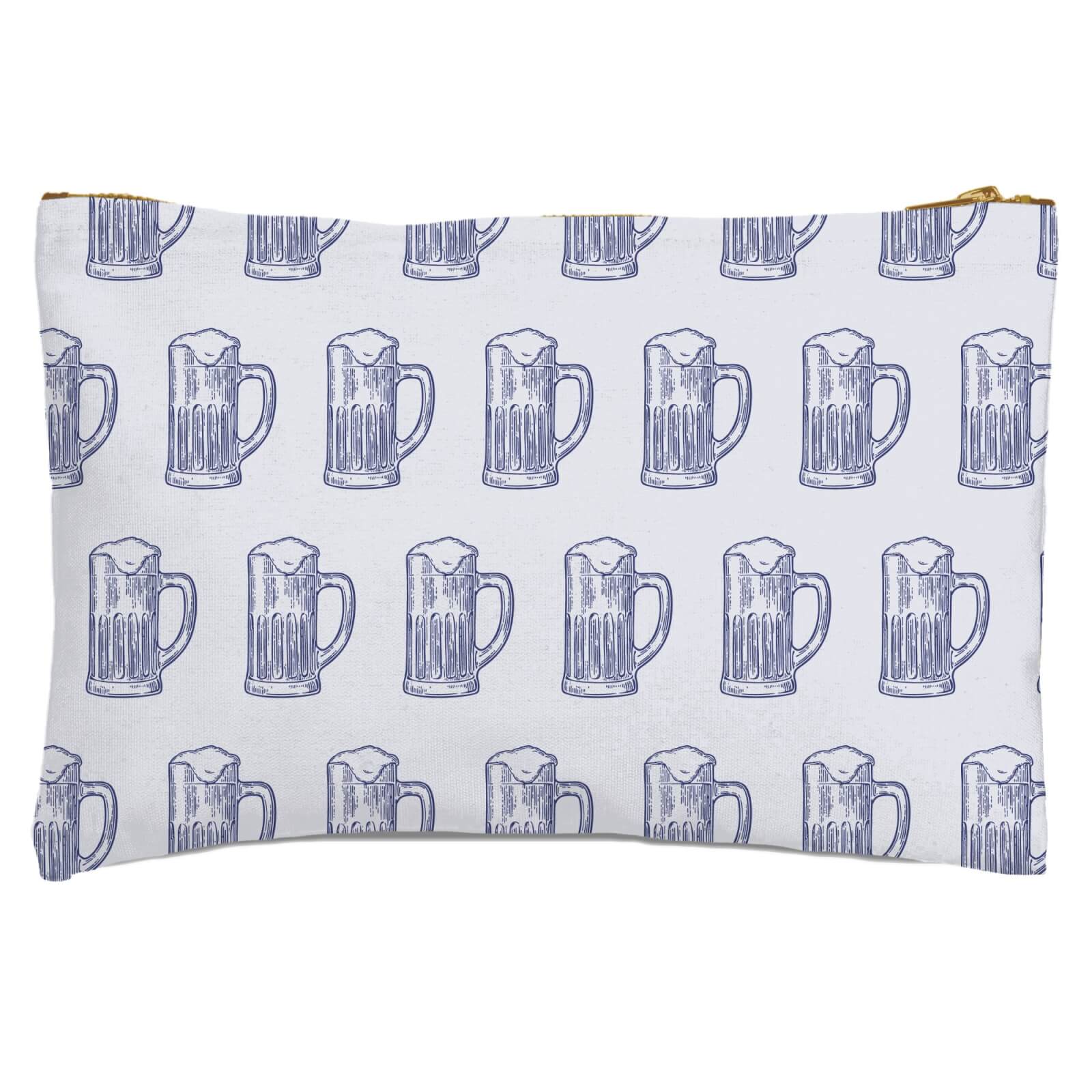 Beer Glass Pattern Zipped Pouch