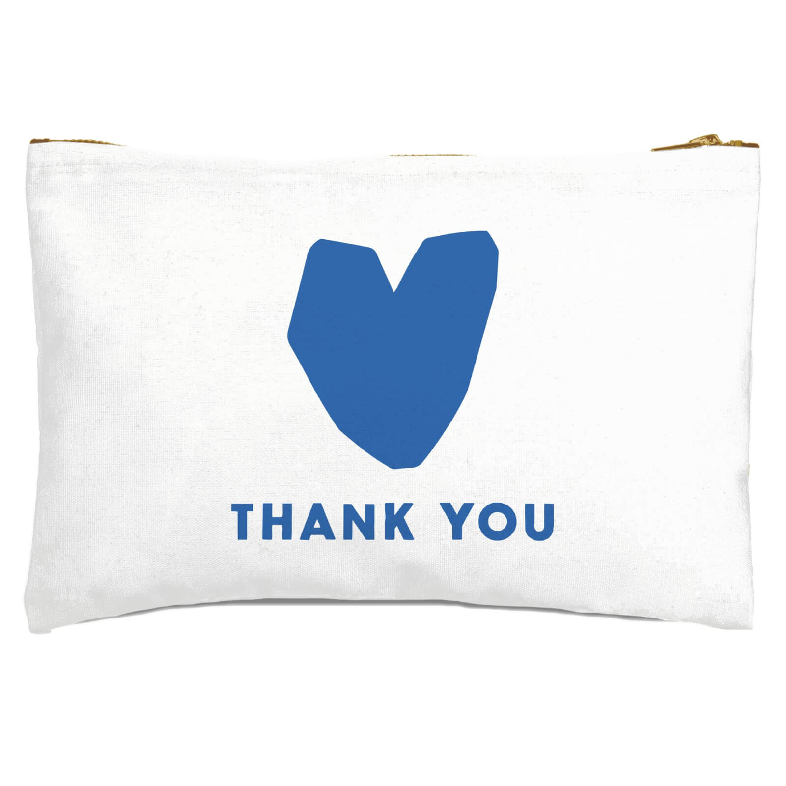 Blue Heart Thank You Zipped Pouch