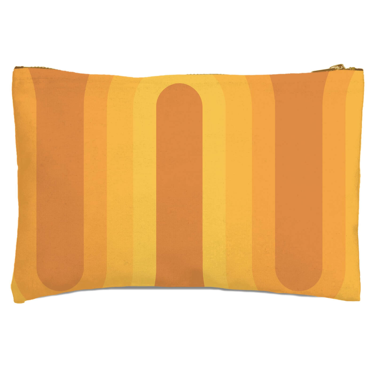 Yellow Groove Zipped Pouch