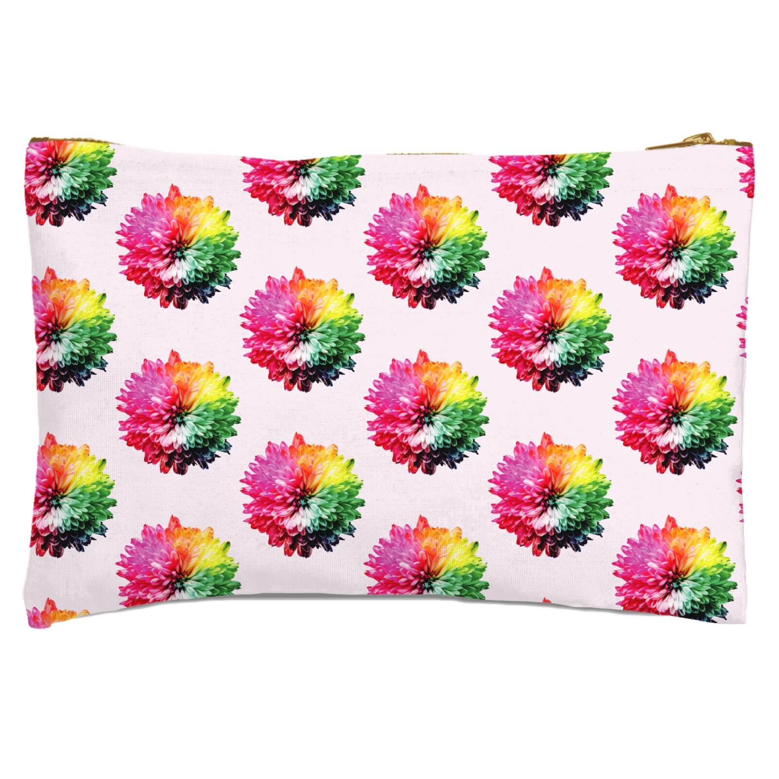 Fluro Flower Pattern Light Zipped Pouch