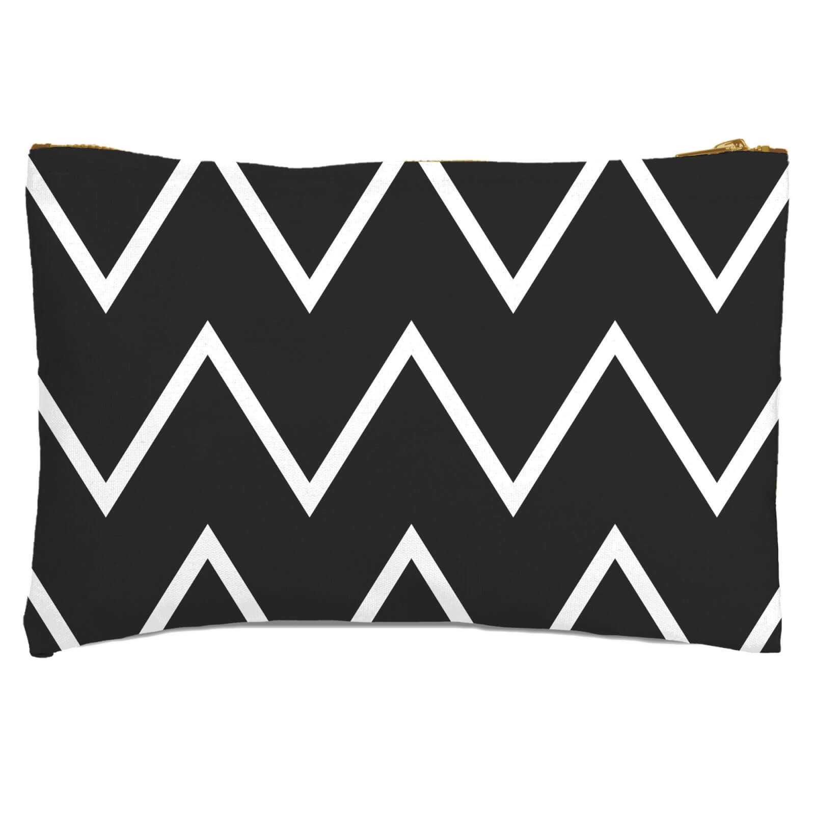 Dark Zig Zag Zipped Pouch