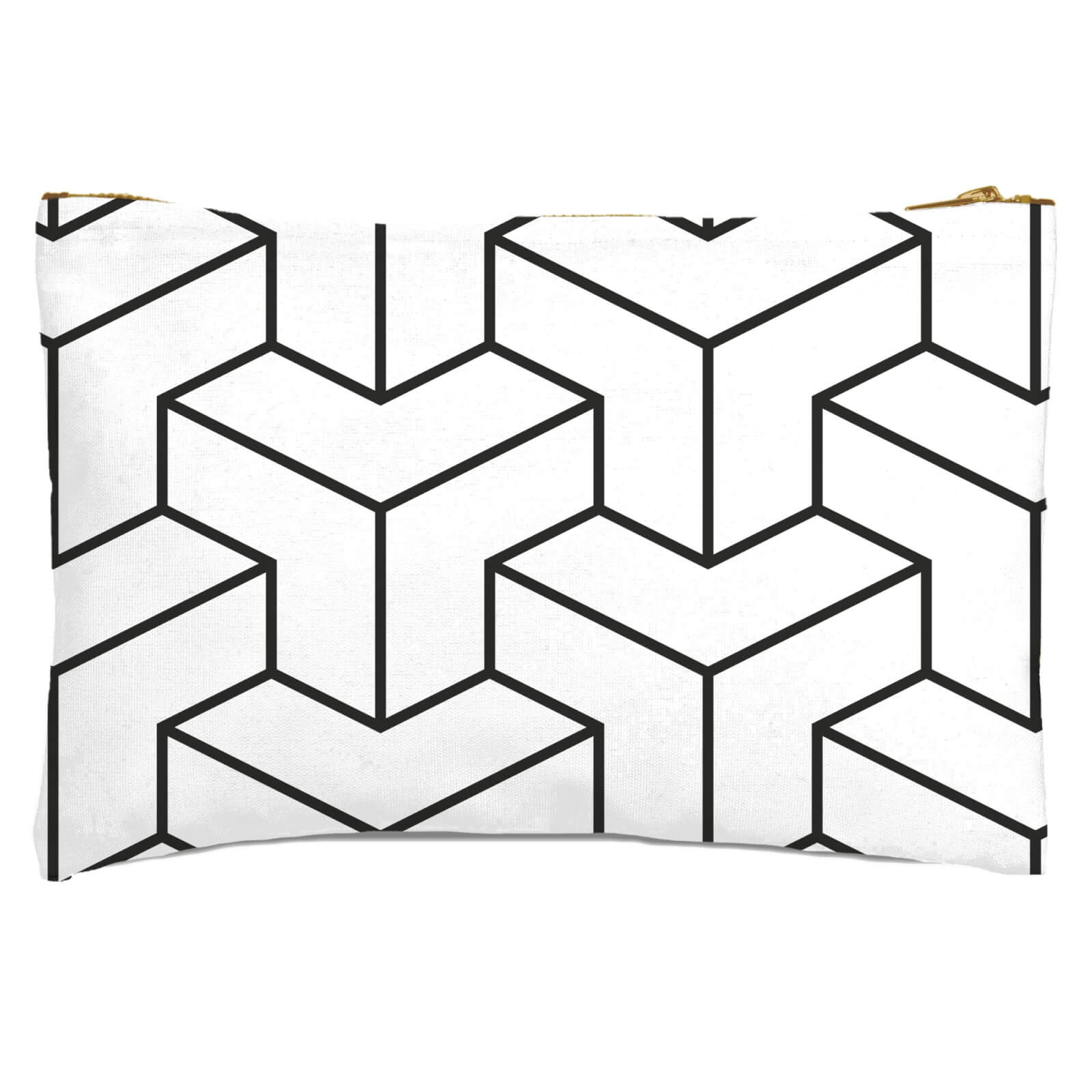3D Cubes Zipped Pouch