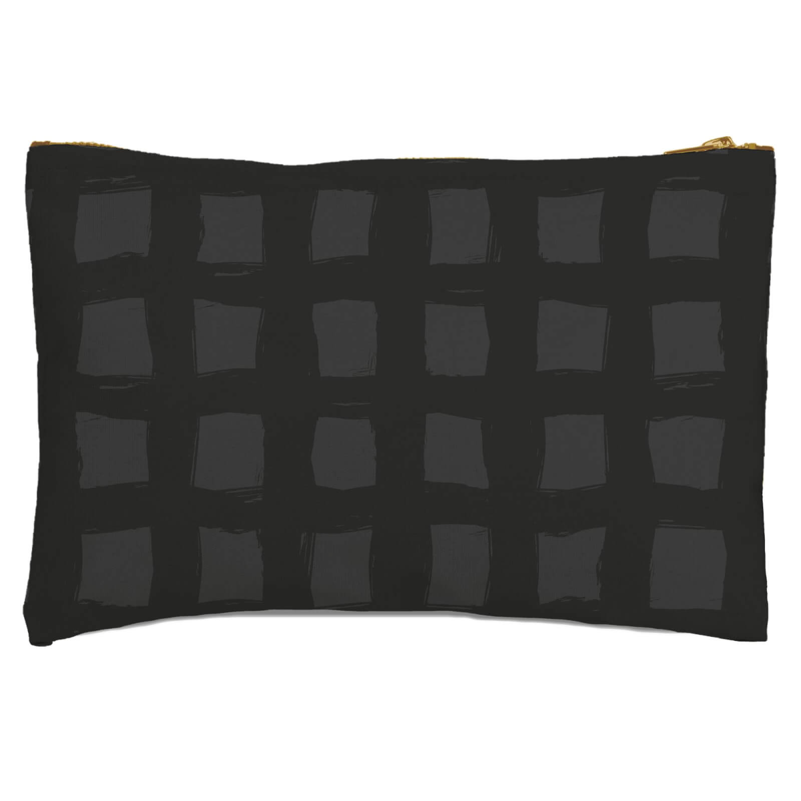 Inky Grid Zipped Pouch