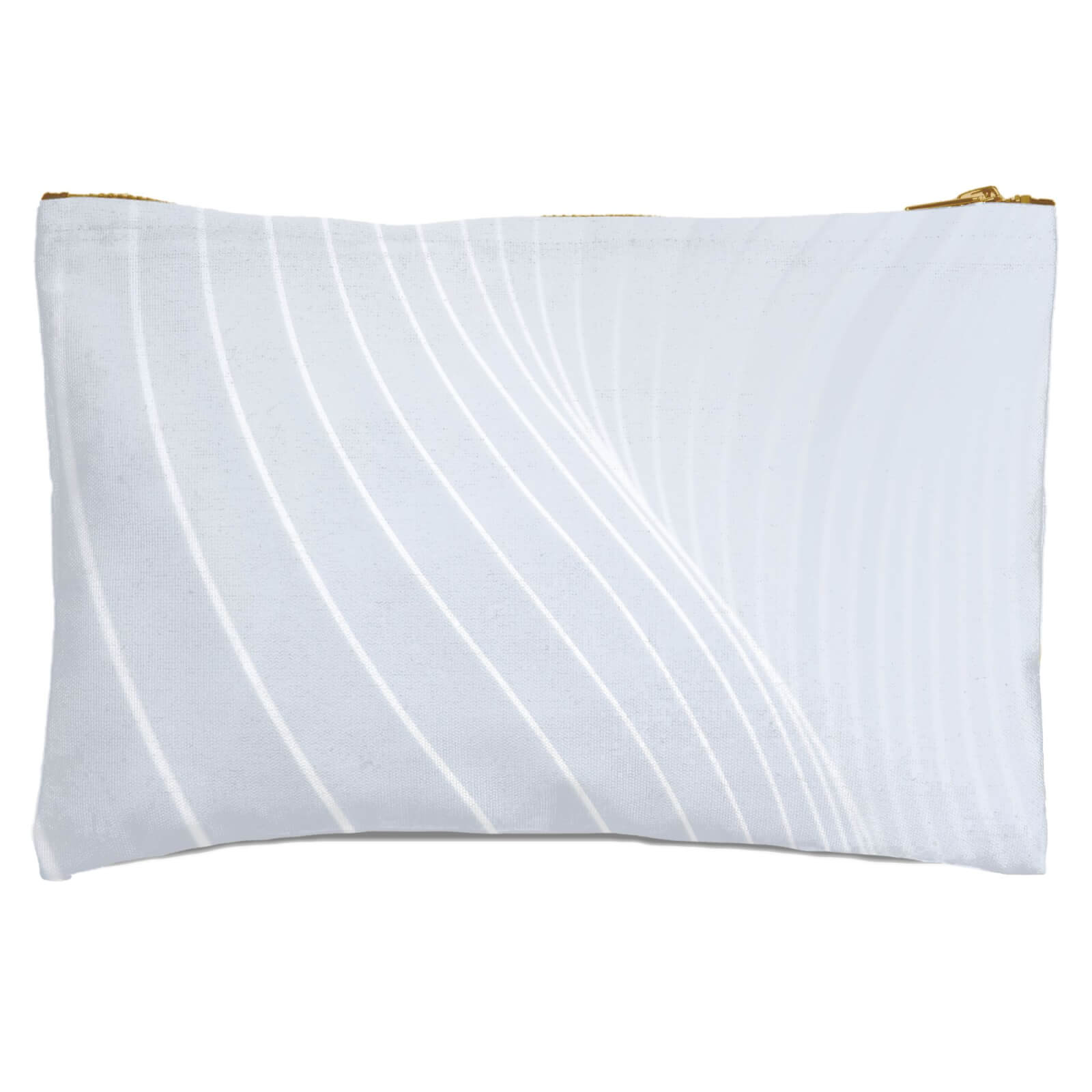 White Lines Zipped Pouch