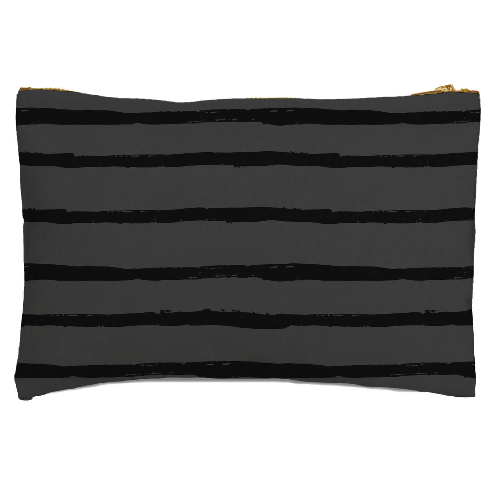 Inky Horizontal Stripes Zipped Pouch