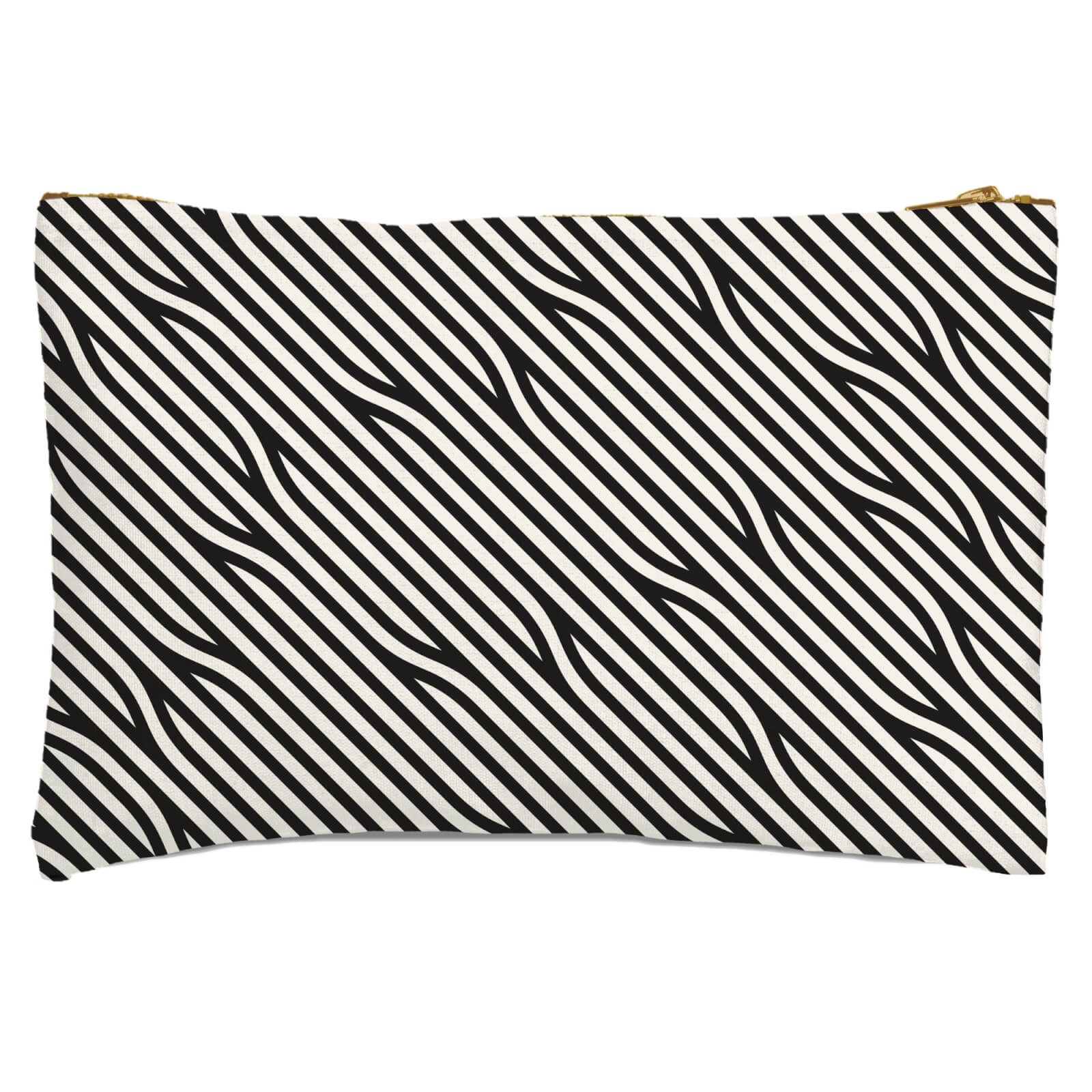 Diagonal Parallels Zipped Pouch