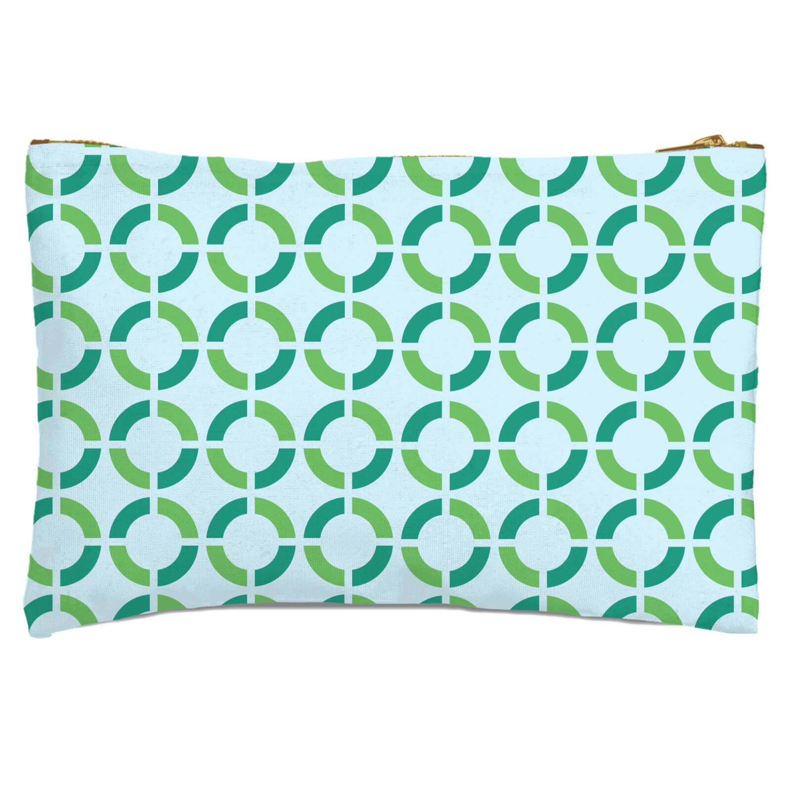 Two Tone Circles Zipped Pouch