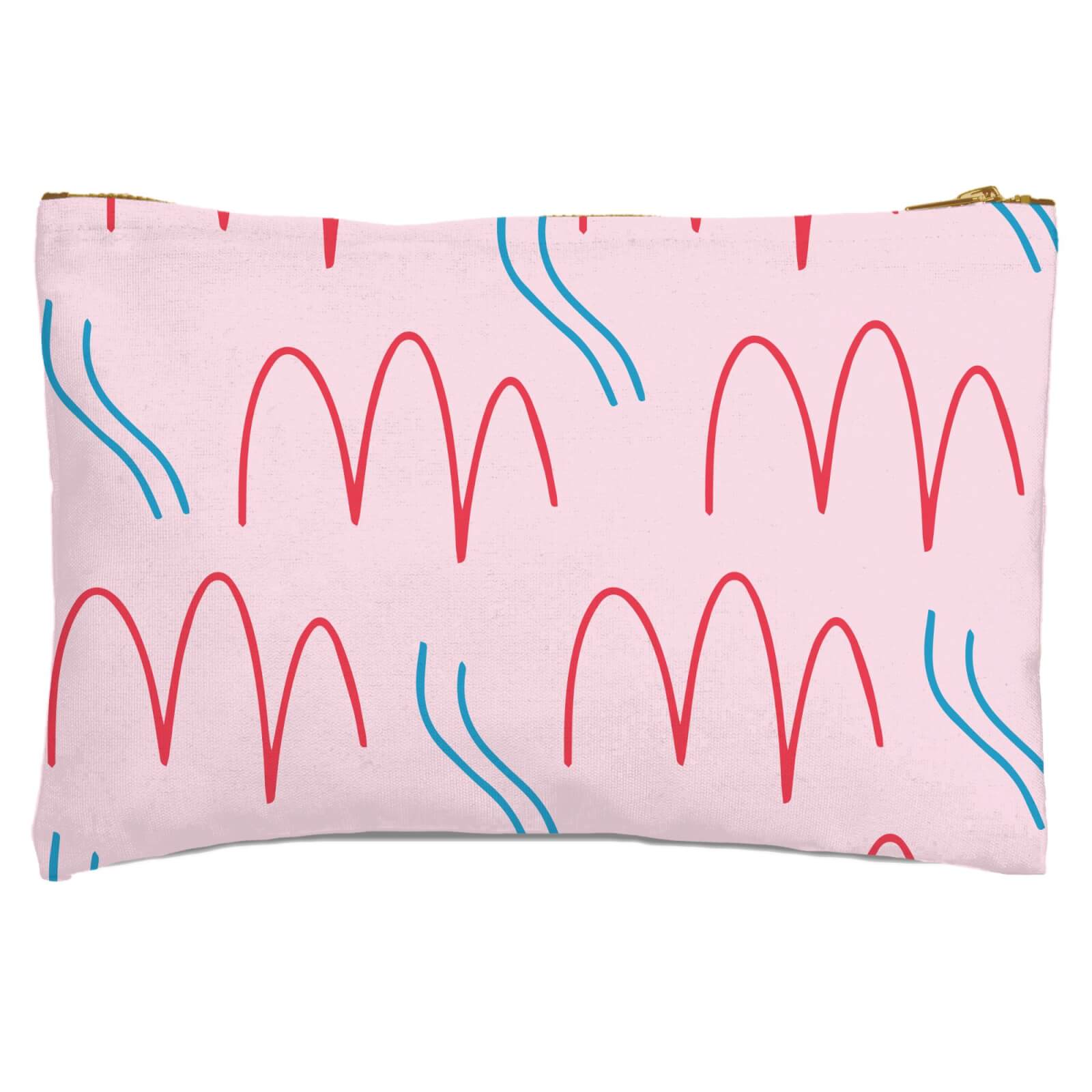 Squiggly Lines Zipped Pouch