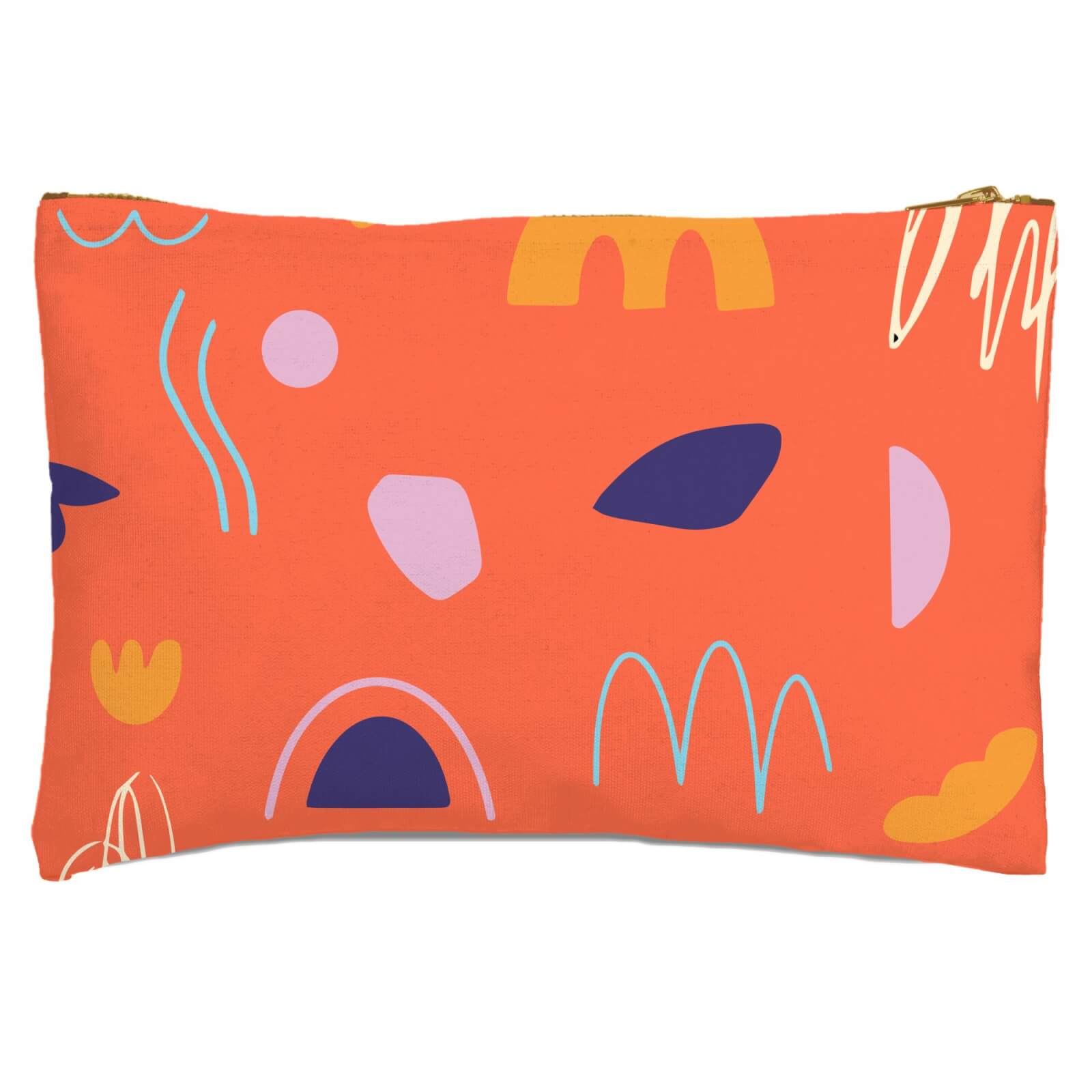 Shapes And Sqiuggles Zipped Pouch