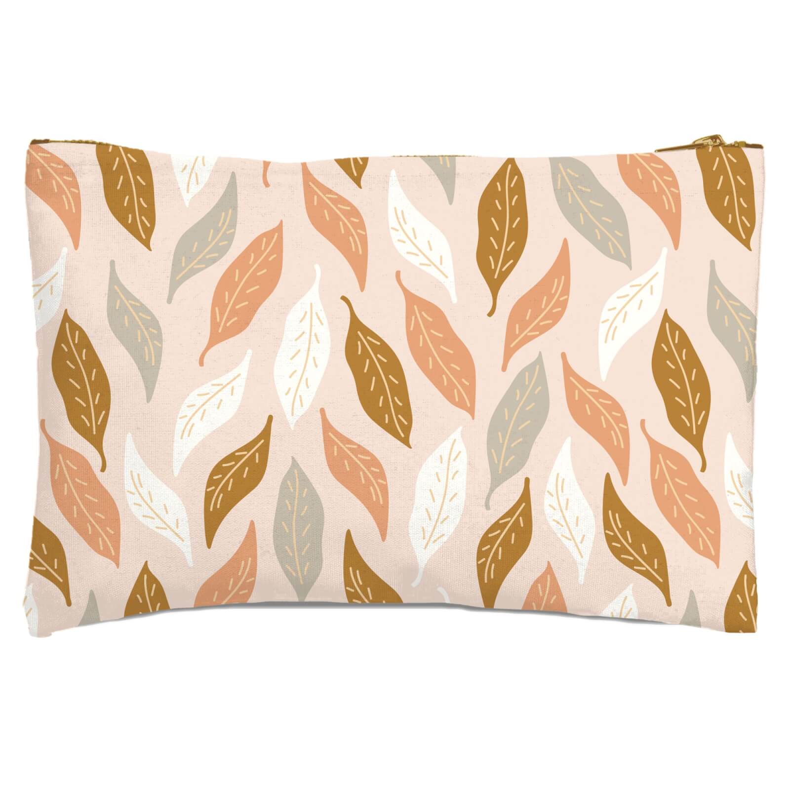 Retro Leaves Zipped Pouch