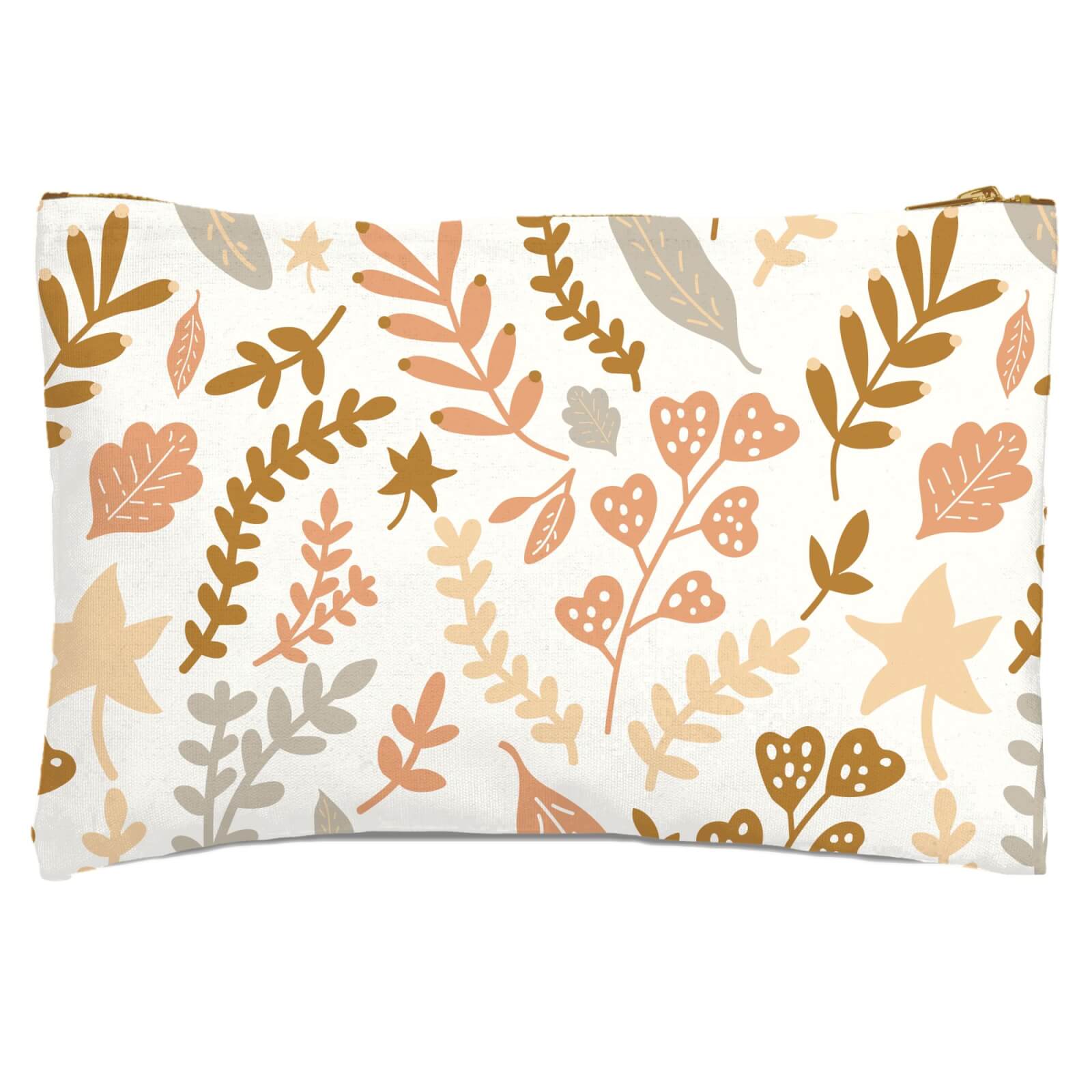 Mixed Leaves Zipped Pouch