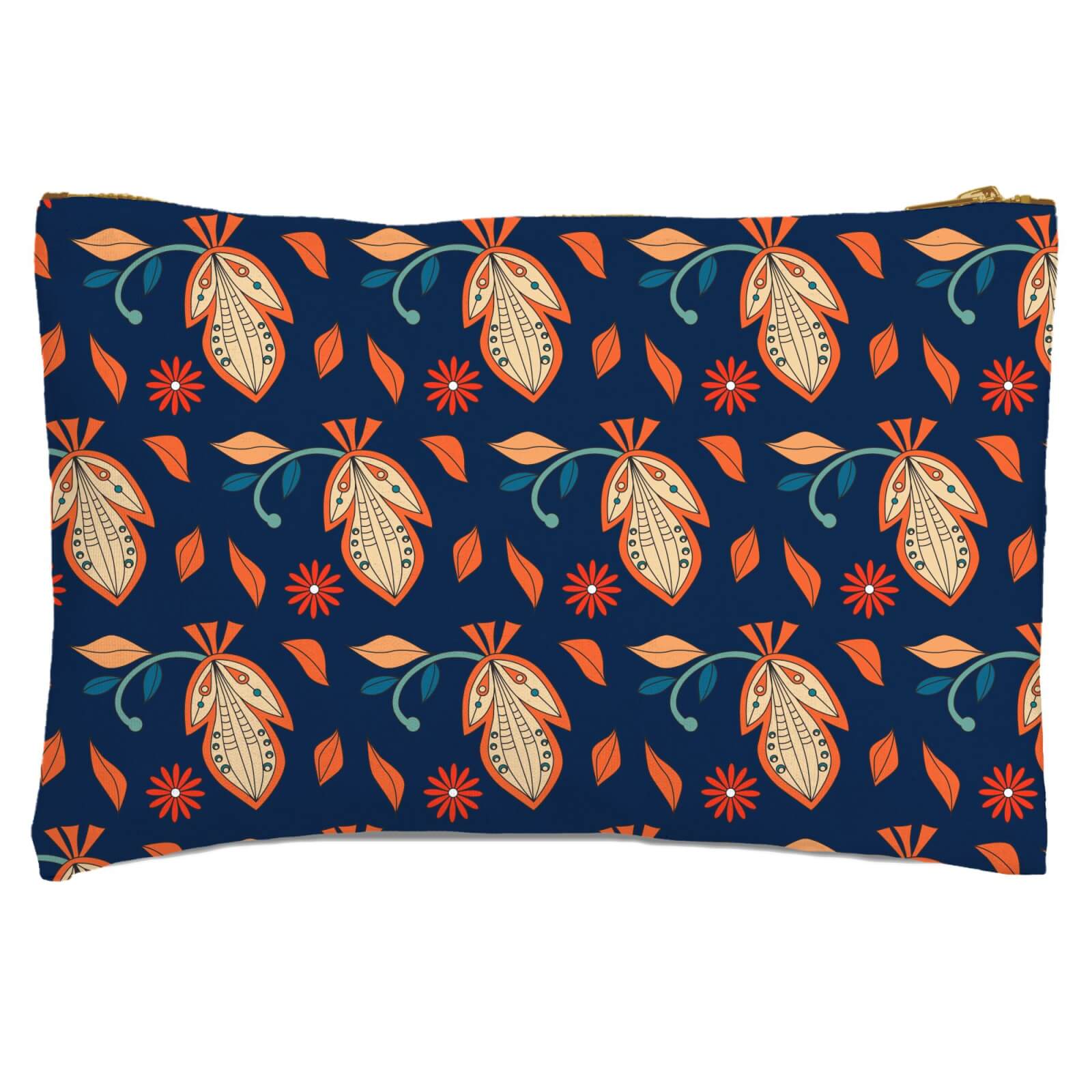 Retro Florals Zipped Pouch