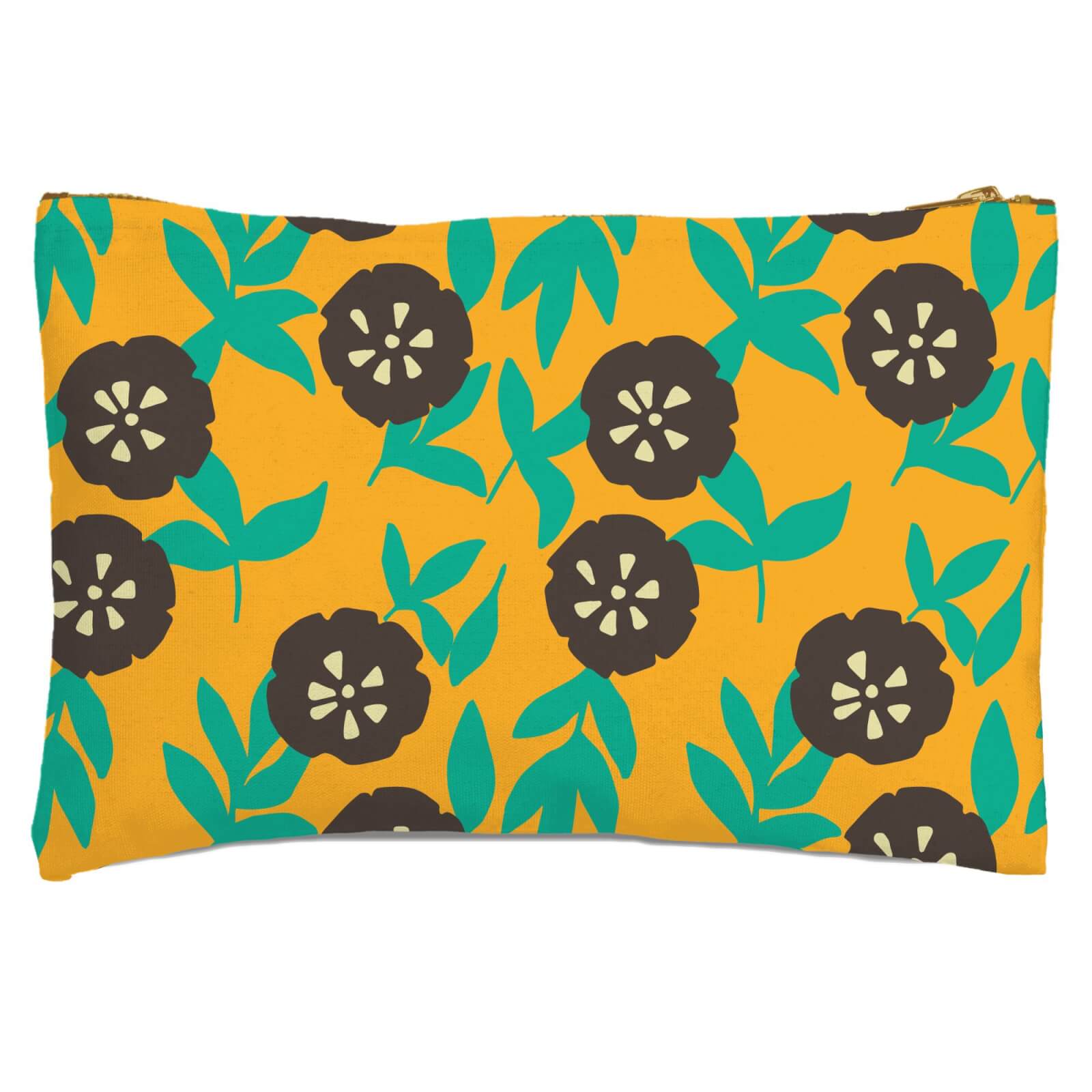 Retro Pansy Zipped Pouch