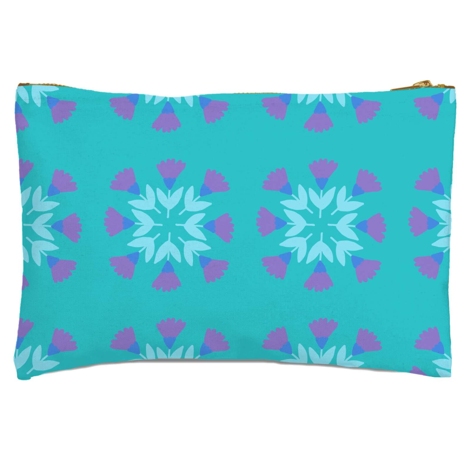 Retro Flower Circles Zipped Pouch