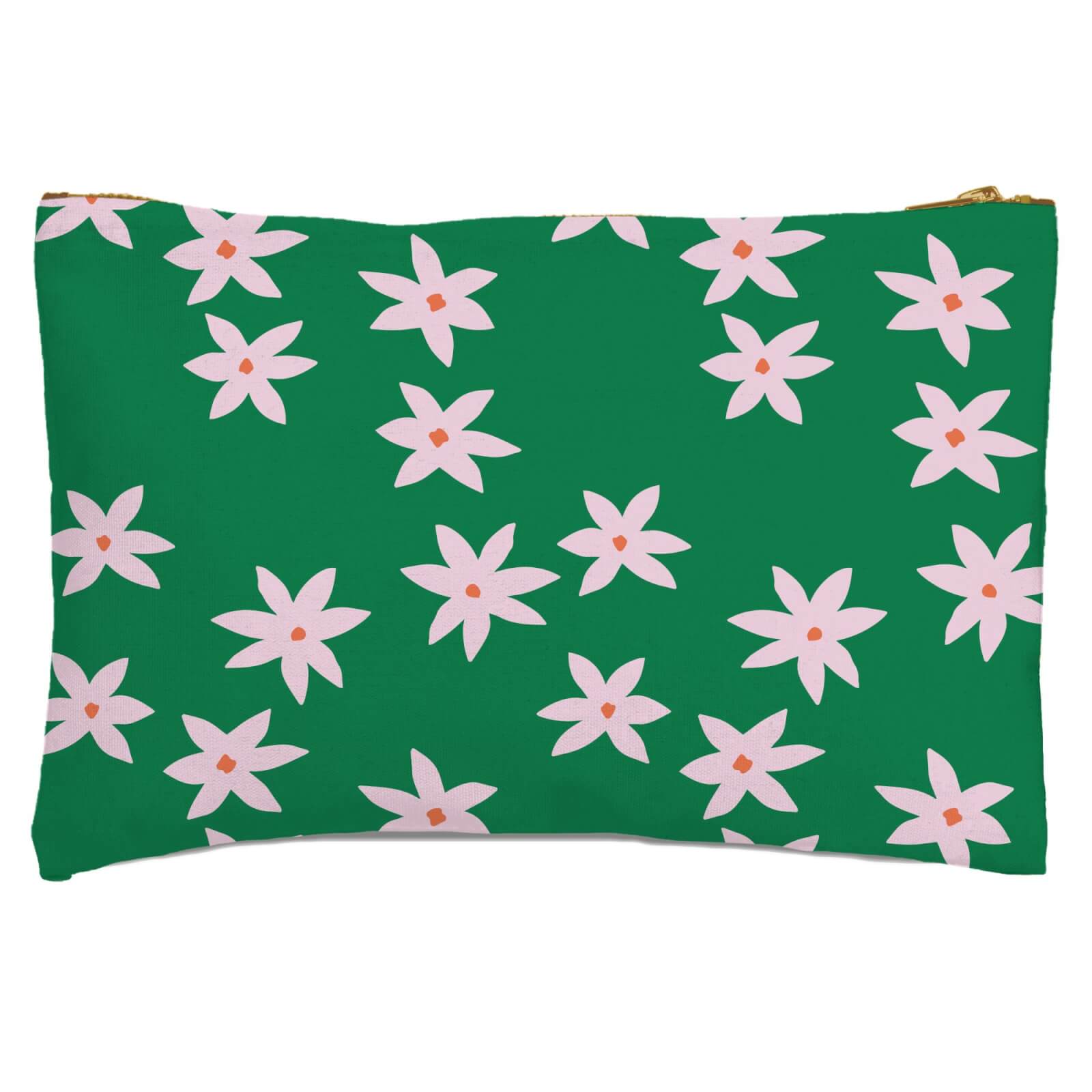 Retro Pressed Flowers Zipped Pouch