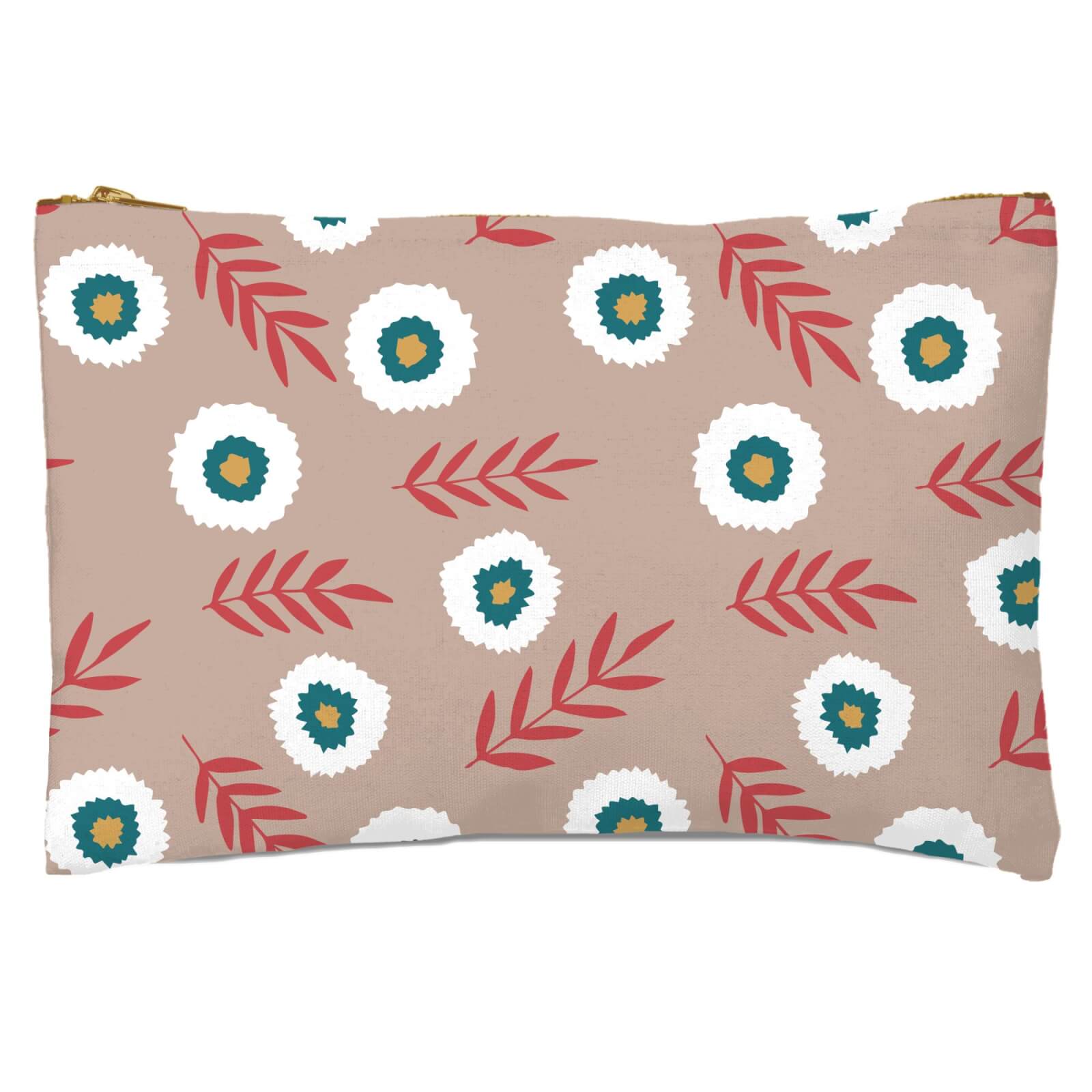 Fuzzy Flowers And Branches Zipped Pouch