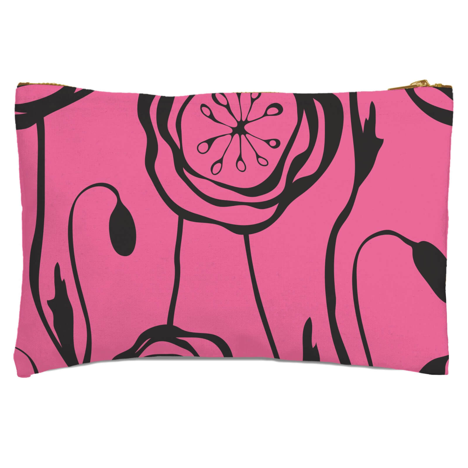 Retro Poppy Zipped Pouch