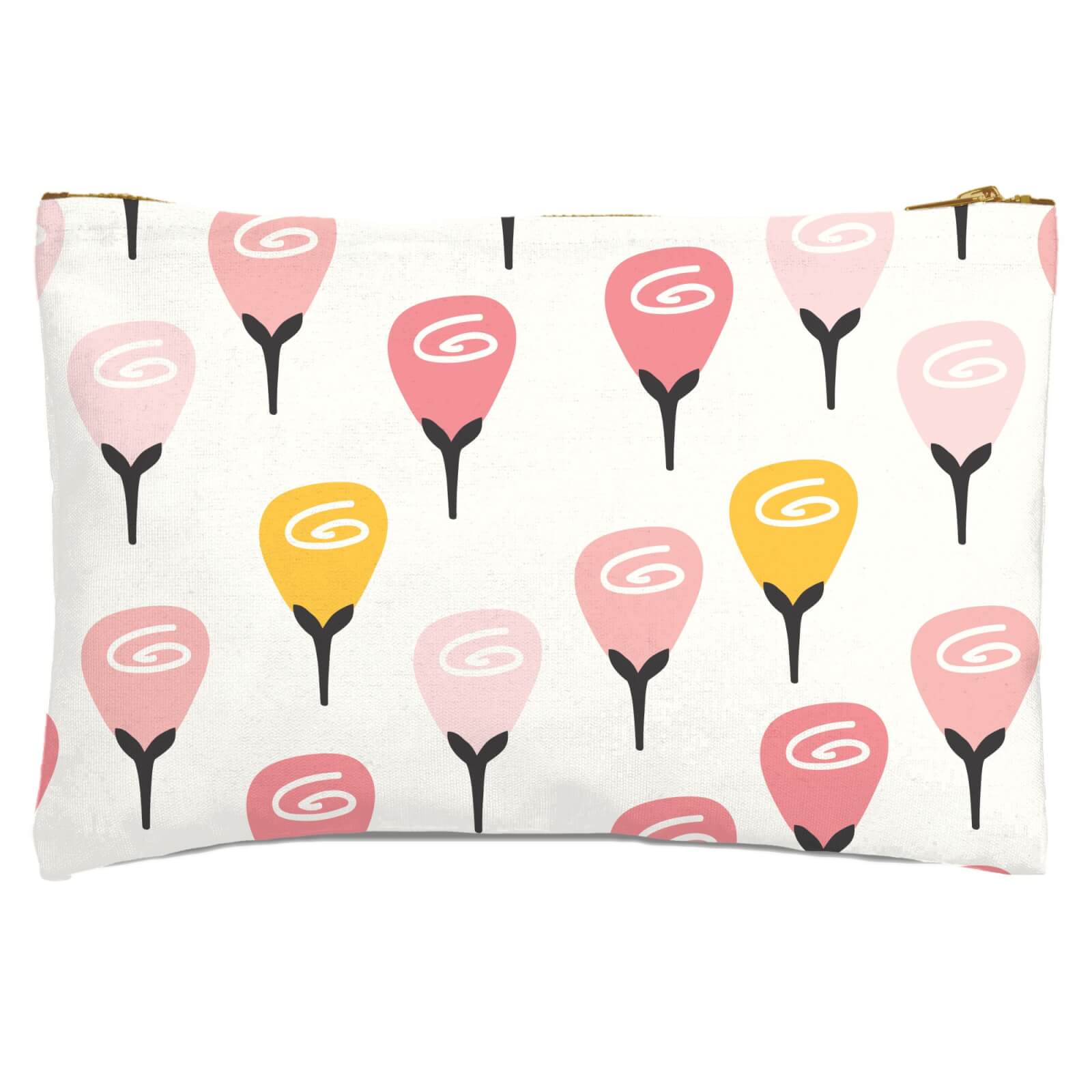 Multi Retro Roses Zipped Pouch