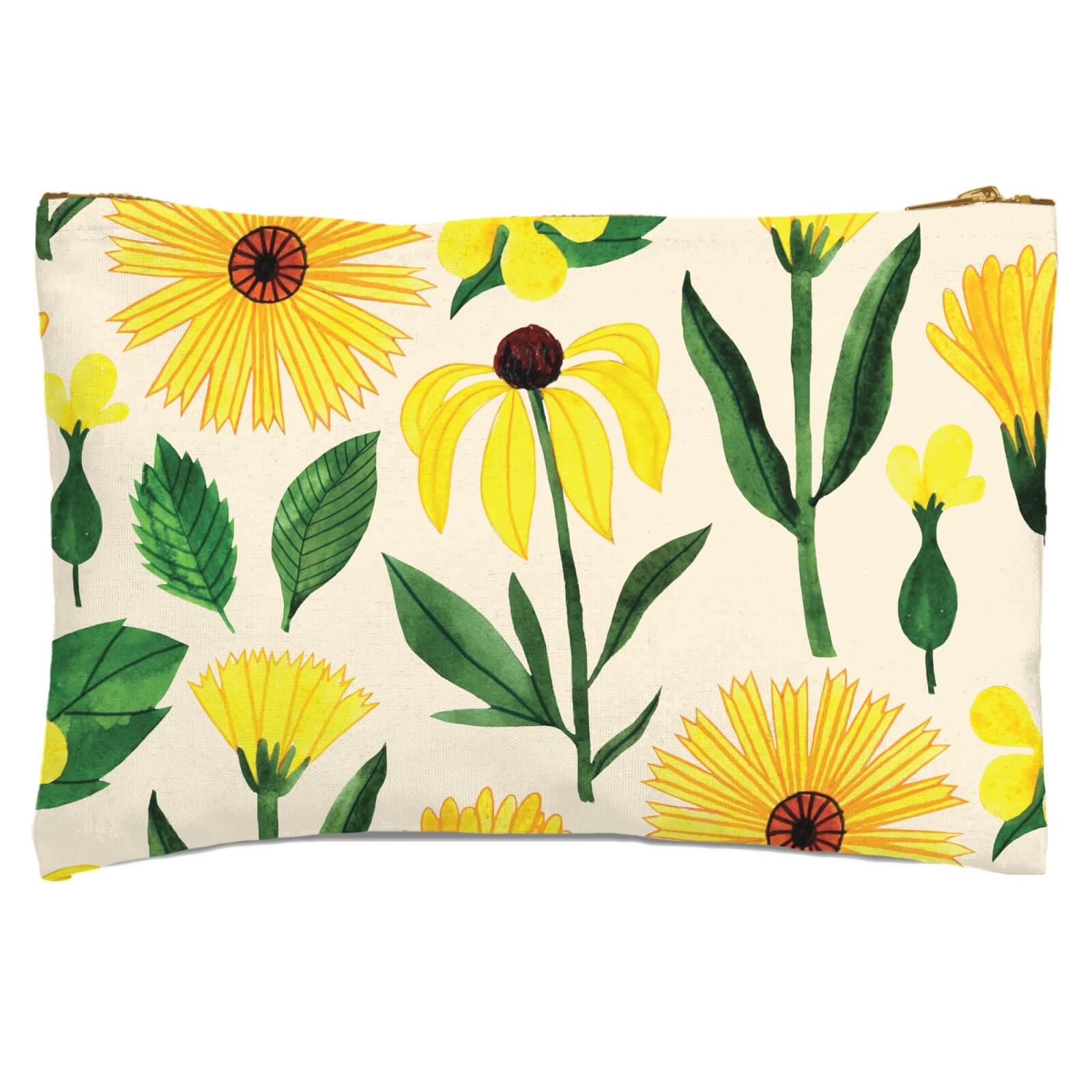 Retro Mellow Flowers Zipped Pouch