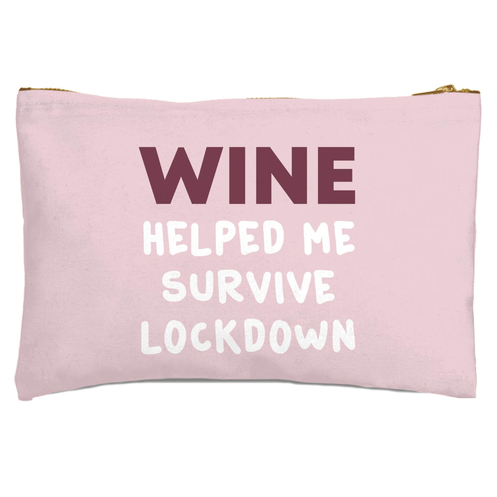 Wine Helped Me Survive Zipped Pouch