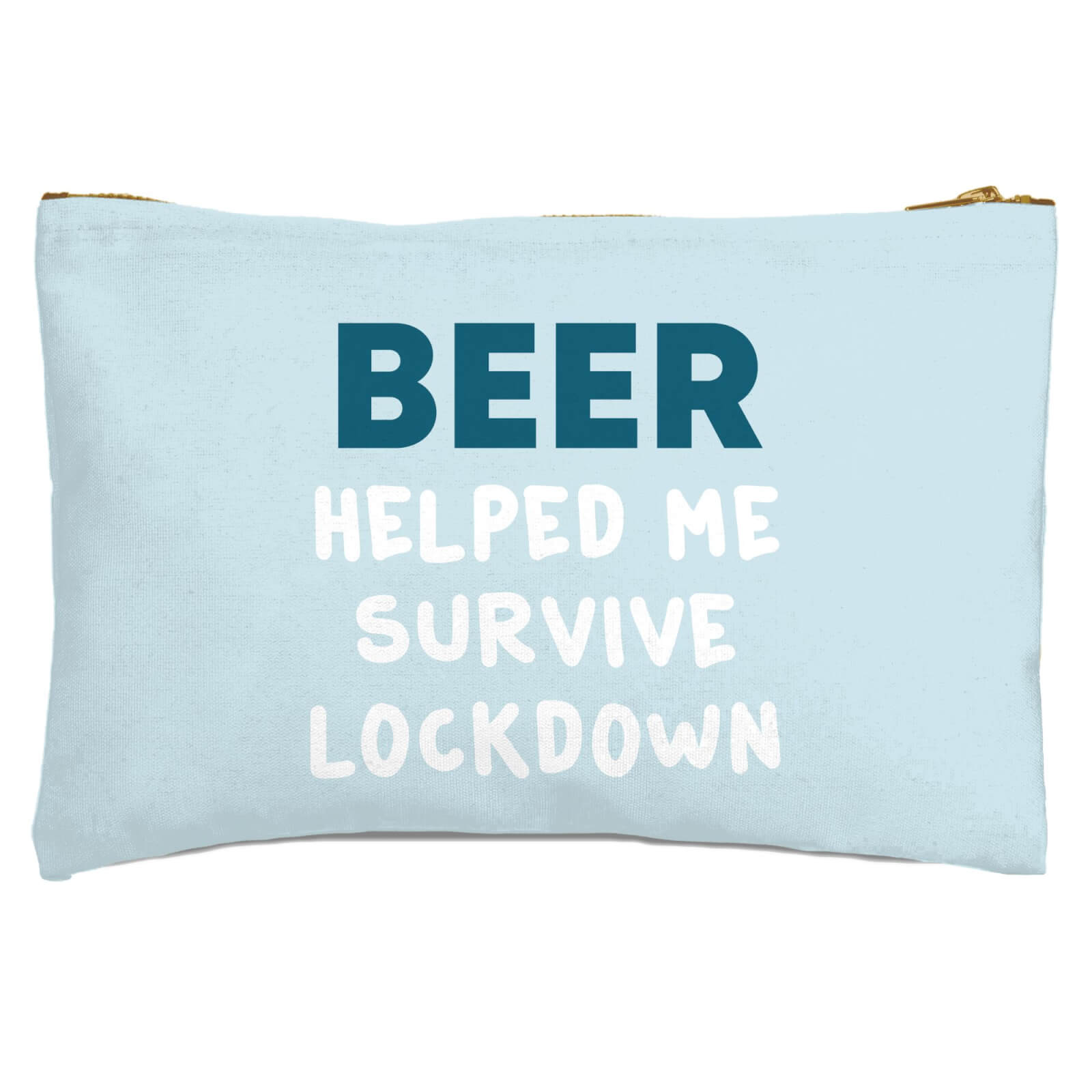 Beer Helped Me Survive Lockdown Zipped Pouch