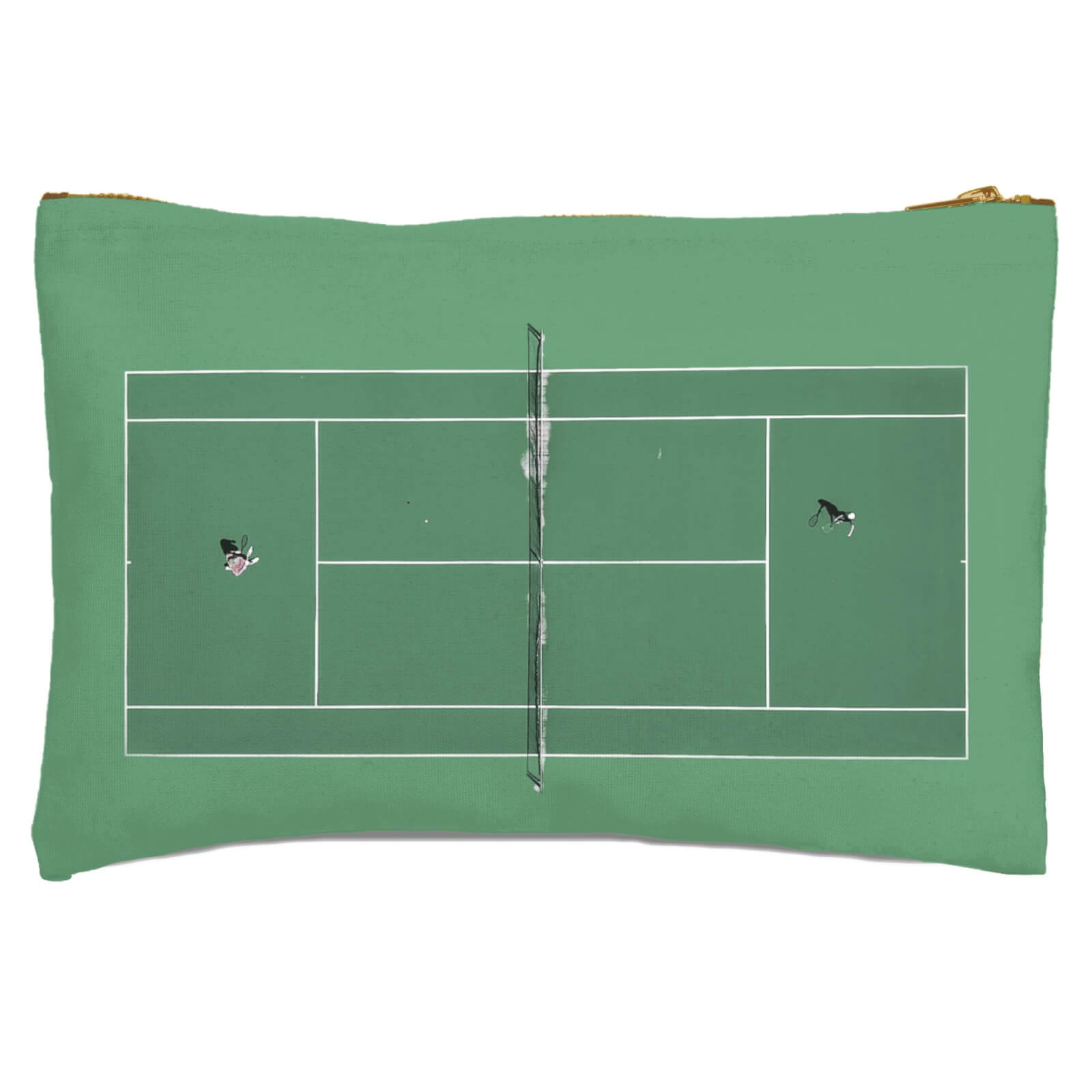 Green Court Zipped Pouch