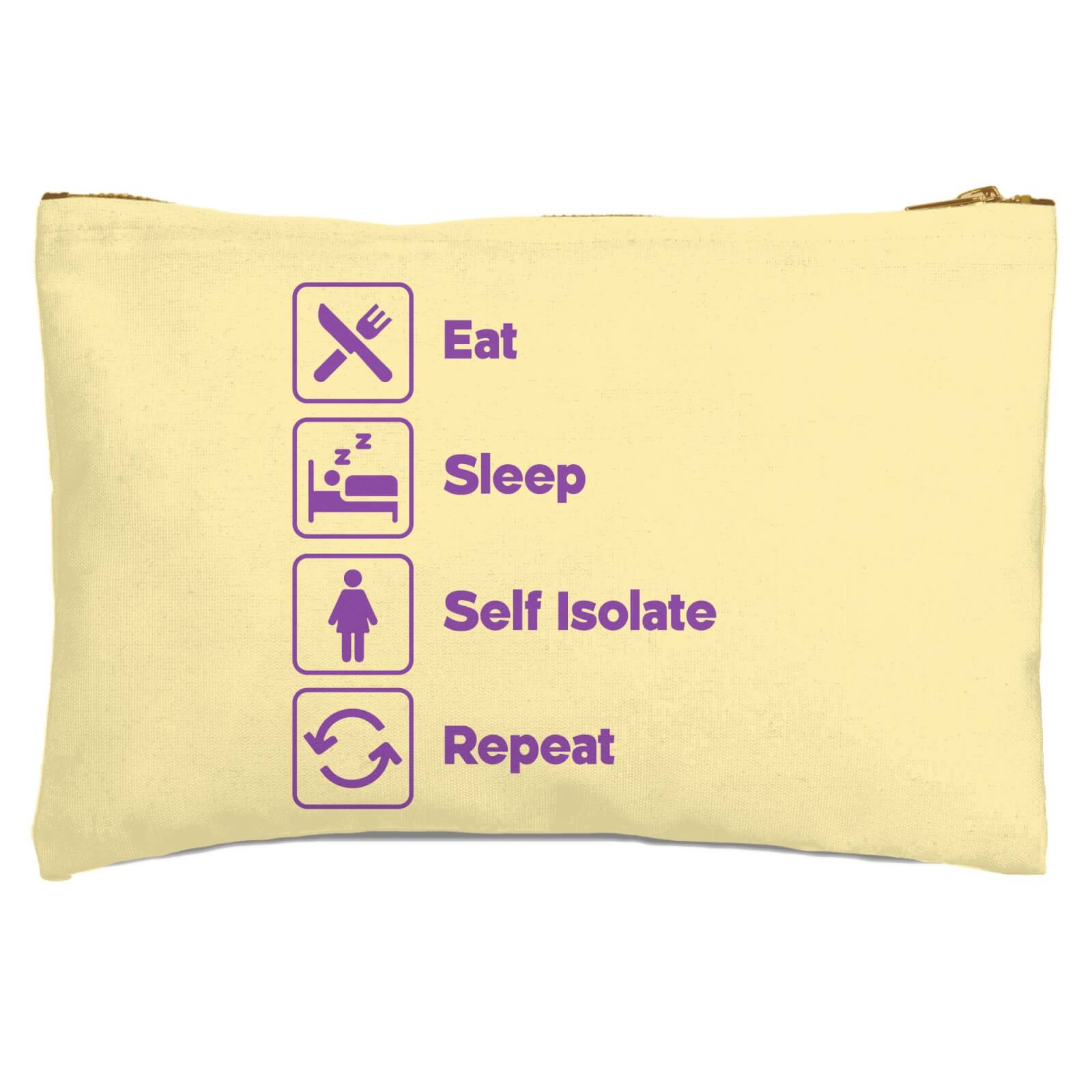 Ladies Eat Sleep Self Isolate Repeat Zipped Pouch
