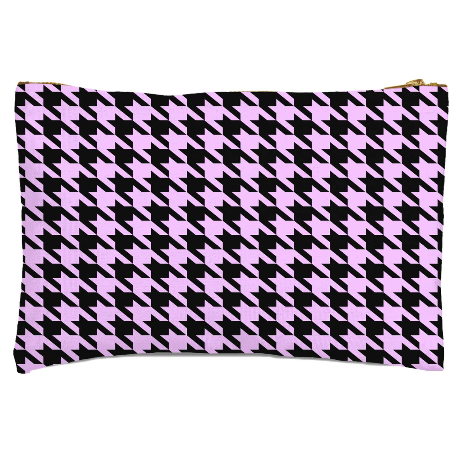 Light Pink Dogtooth Zipped Pouch