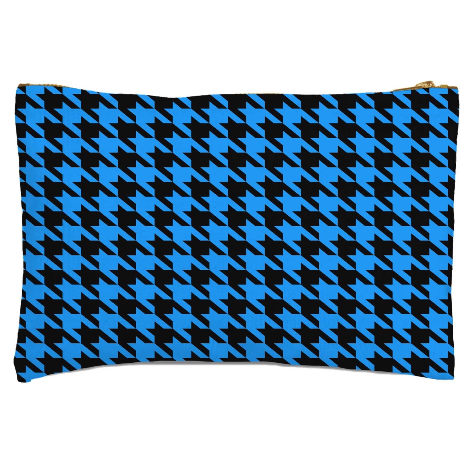 Sky Blue Dogtooth Zipped Pouch