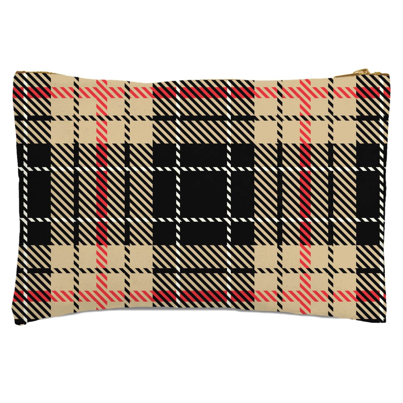 Black, Red & Yellow Tartan Zipped Pouch