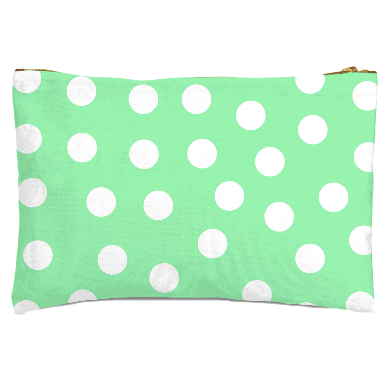 Mint Polka Dots Zipped Pouch