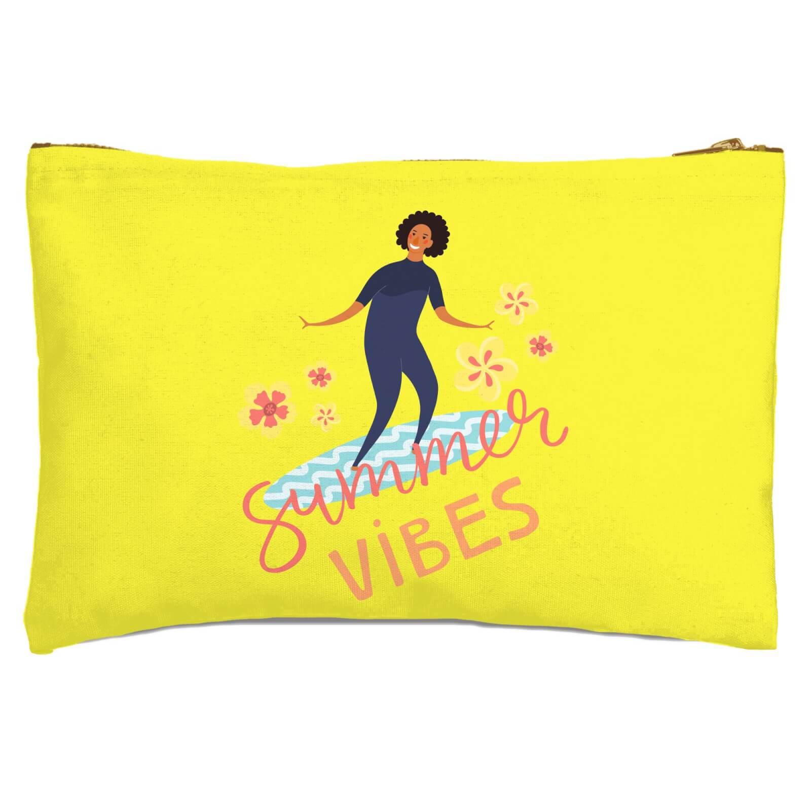 Summer Vibes Surfing Zipped Pouch